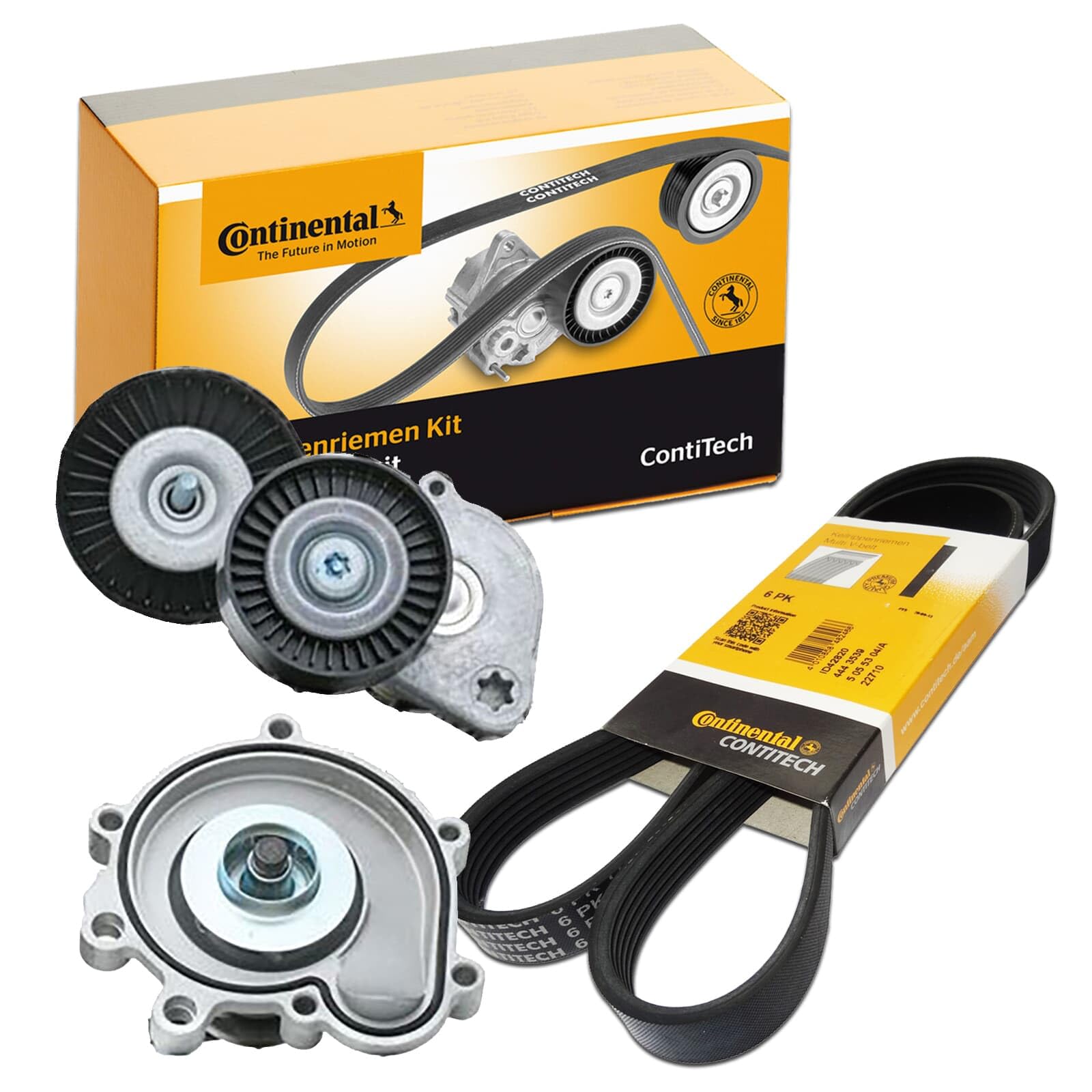 CONTITECH 6PK1205WP1 Pompa wodna + zestaw paska klinowego wielorowkowego z uszczelnieniem mechaniczne