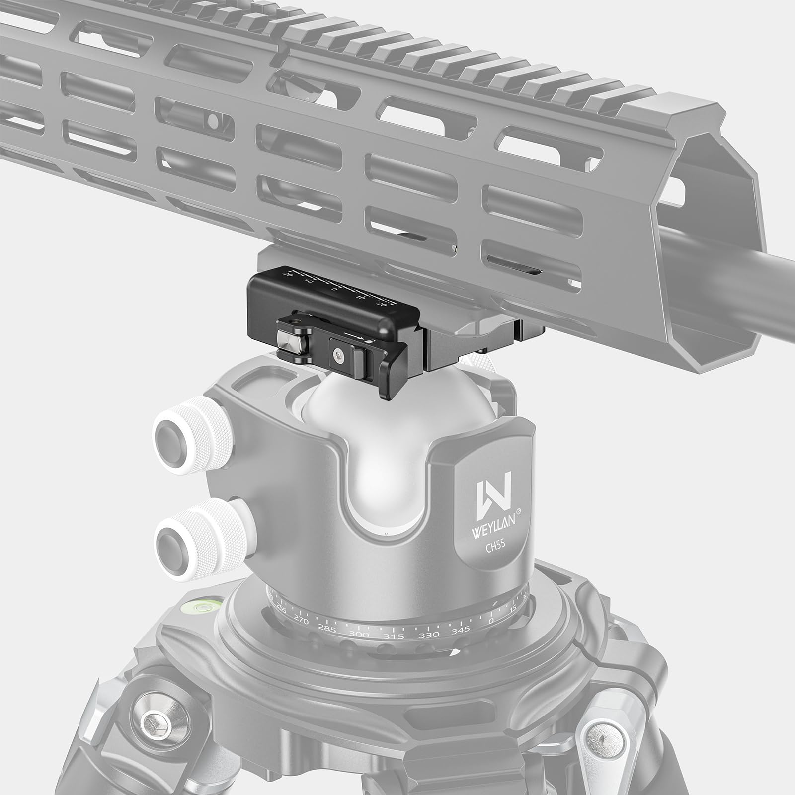 WEYLLAN AL60 Quick Release Plate Clamp, Morsetto per Piastra a Sgancio Rapido, Quick Release Clamp per Arca Swiss, Bloccaggio a Manopola e Bloccaggio a Leva