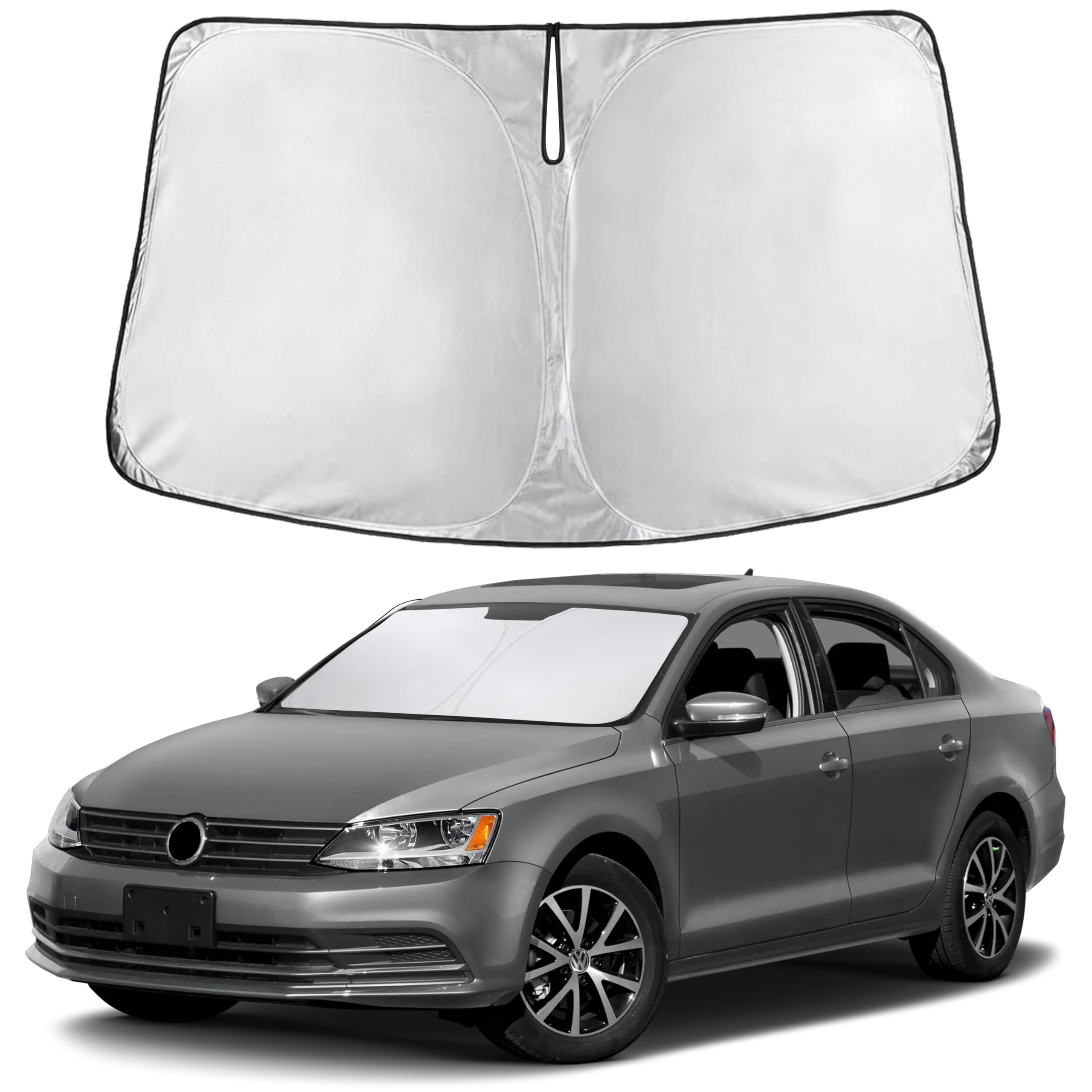 EcoNour Windshield Sunshade Compatible for Volkswagen VW Jetta 2011-2018