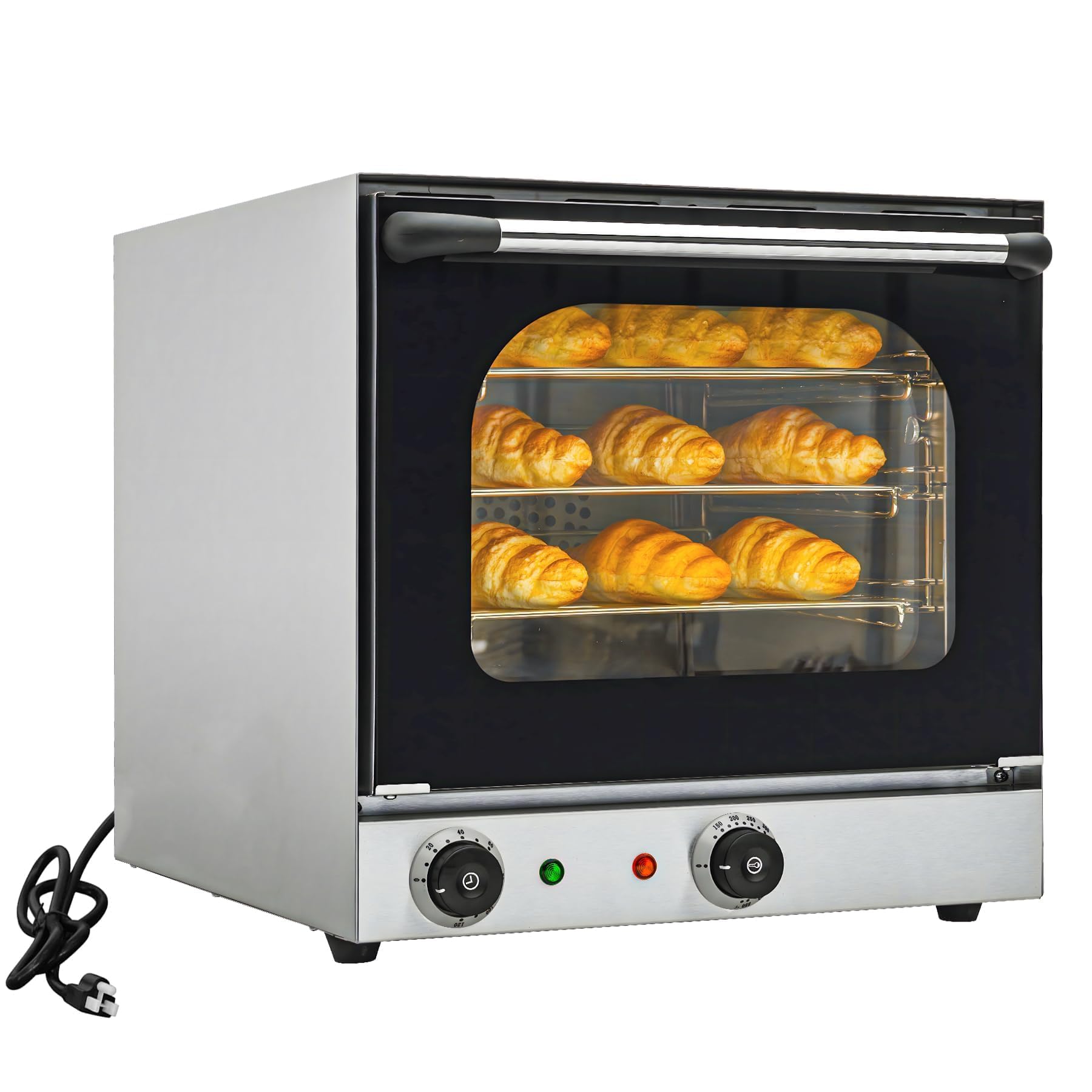 Photo 1 of Culistra Commercial Covection Oven, 3-Tier Wiring Grids, Half-Size Electric Convection Oven Contertop, 1750W, Stainless Steel Chamber, for Catering, Bakeries, Perfect for Iftar,CSA Certified