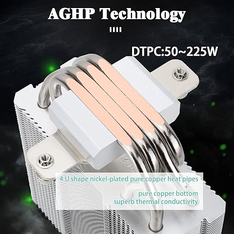 Thermalright Assassin X120 Refined SE CPU Air Cooler, 4 Heat Pipes, TL-C12C PWM Fan, Aluminium Heatsink Cover, AGHP Technology, for AMD AM4/AM5/Intel LGA 1150/1151/1155/1200/1700/1851(AX120 R SE)