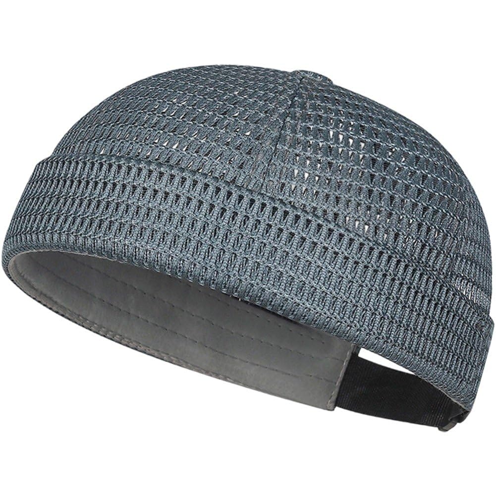 Baokuan Men's Breathable Brimless Hat Summer Style Mesh Tang Ultra Cooling Skull Adjustable Hip-hop Cap Docker Beanie