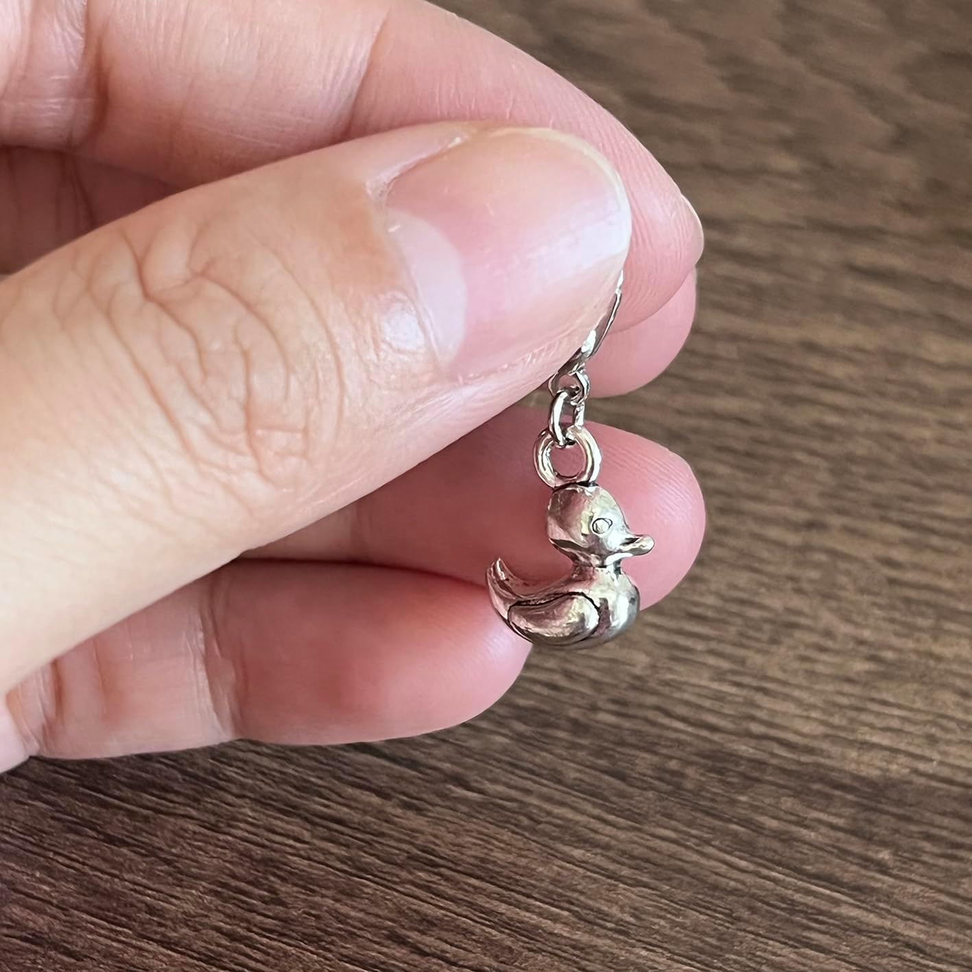 AMOBESTER 3D Duck Clip on Zipper Pull Charms Duck Pocket Hug Necklace Bracelet Jewelry Charms