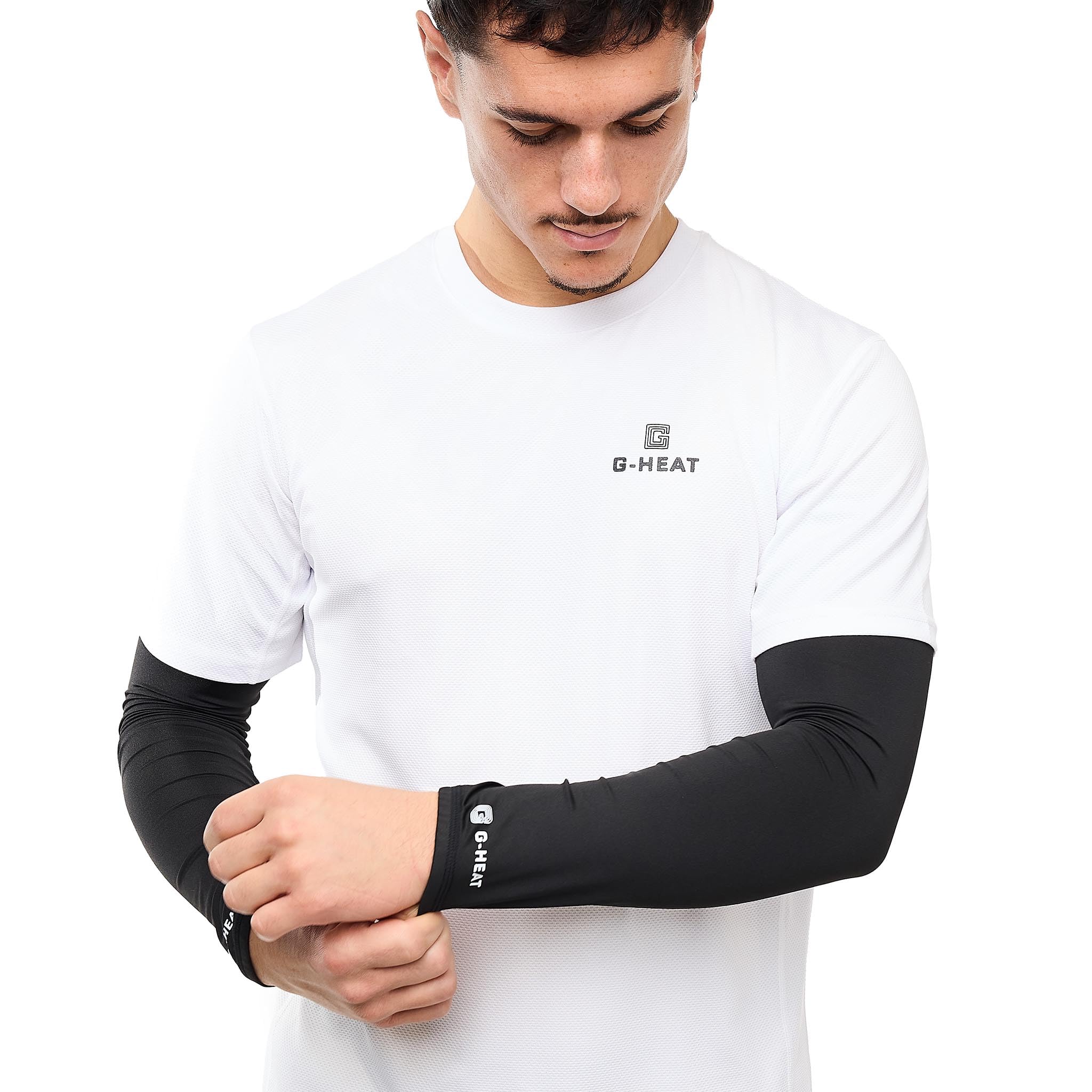 G-HEAT - Manchettes Rafraîchissantes Anti-UV UPF50+ | Manchons de Compression | Protection Solaire | Couverture Tatouage |Idéal pour Sports d'Été, Cyclisme, Running, Golf, Randonnée