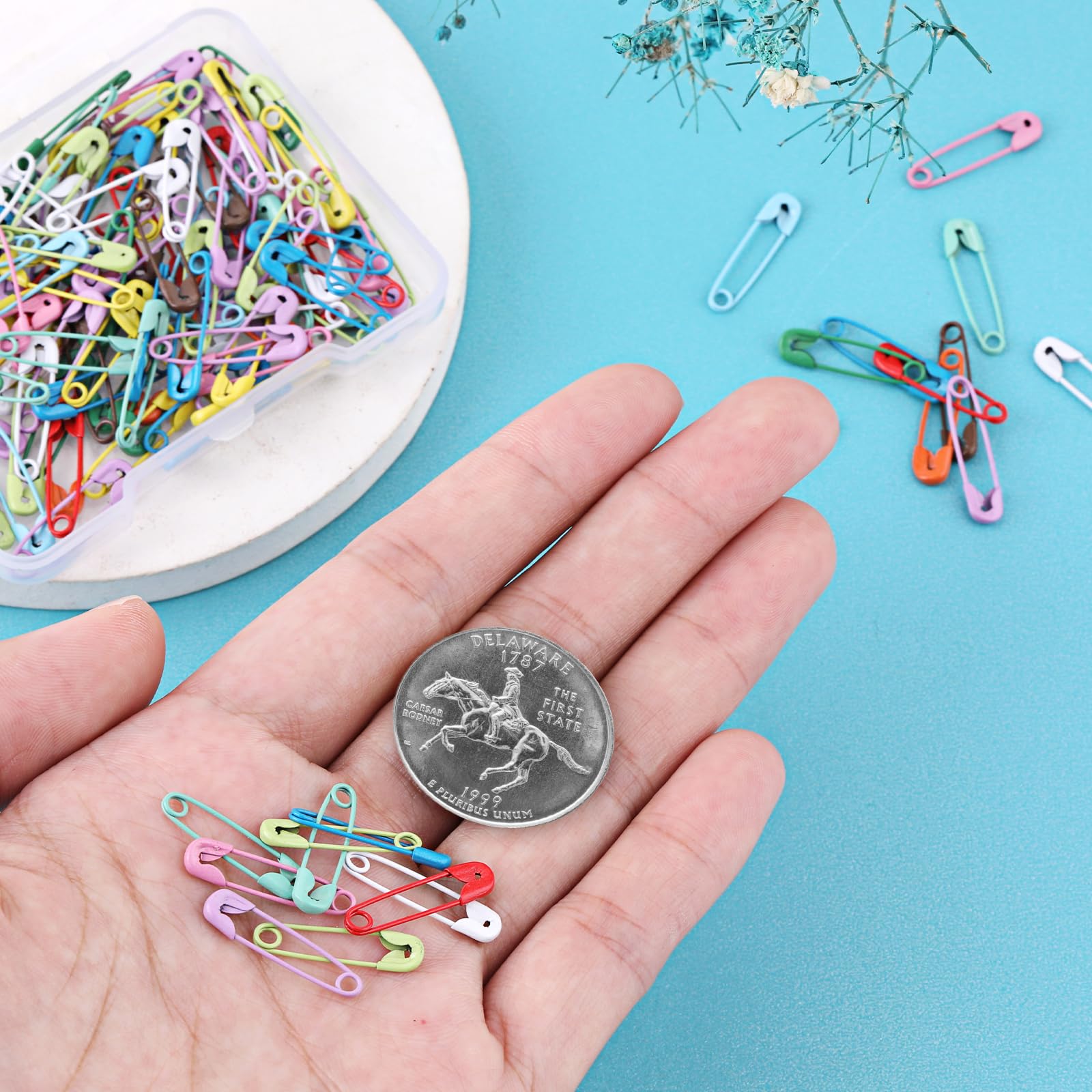 Lot De 130 épingles à Nourrice Colorées En Métal Avec Boîte De Rangement - Mini épingles à Nourrice Résistantes à La Rouille - Pour Bricolage, Artisanat, Vêtements, Kit D'accessoires De Couture (28