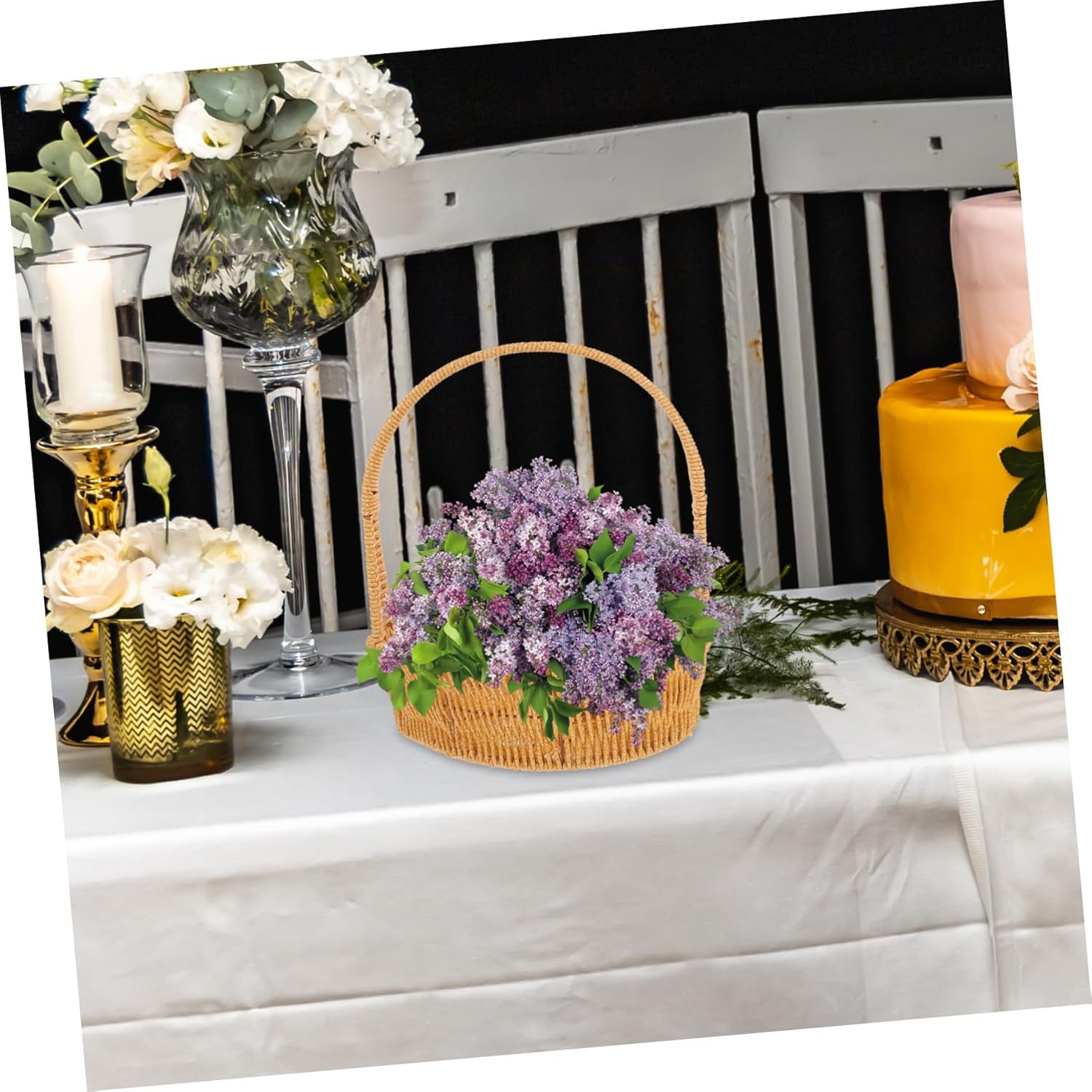 3pcs Decorative Basket Hand Woven Storage Basket for Flower Home Decor