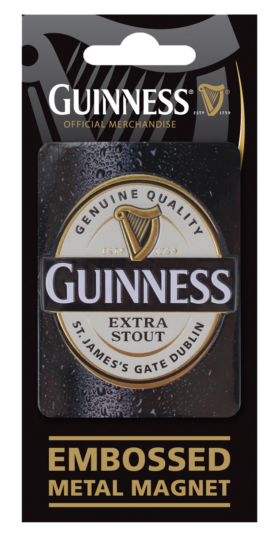 Guinness® Embossed Label Metal Fridge Magnet
