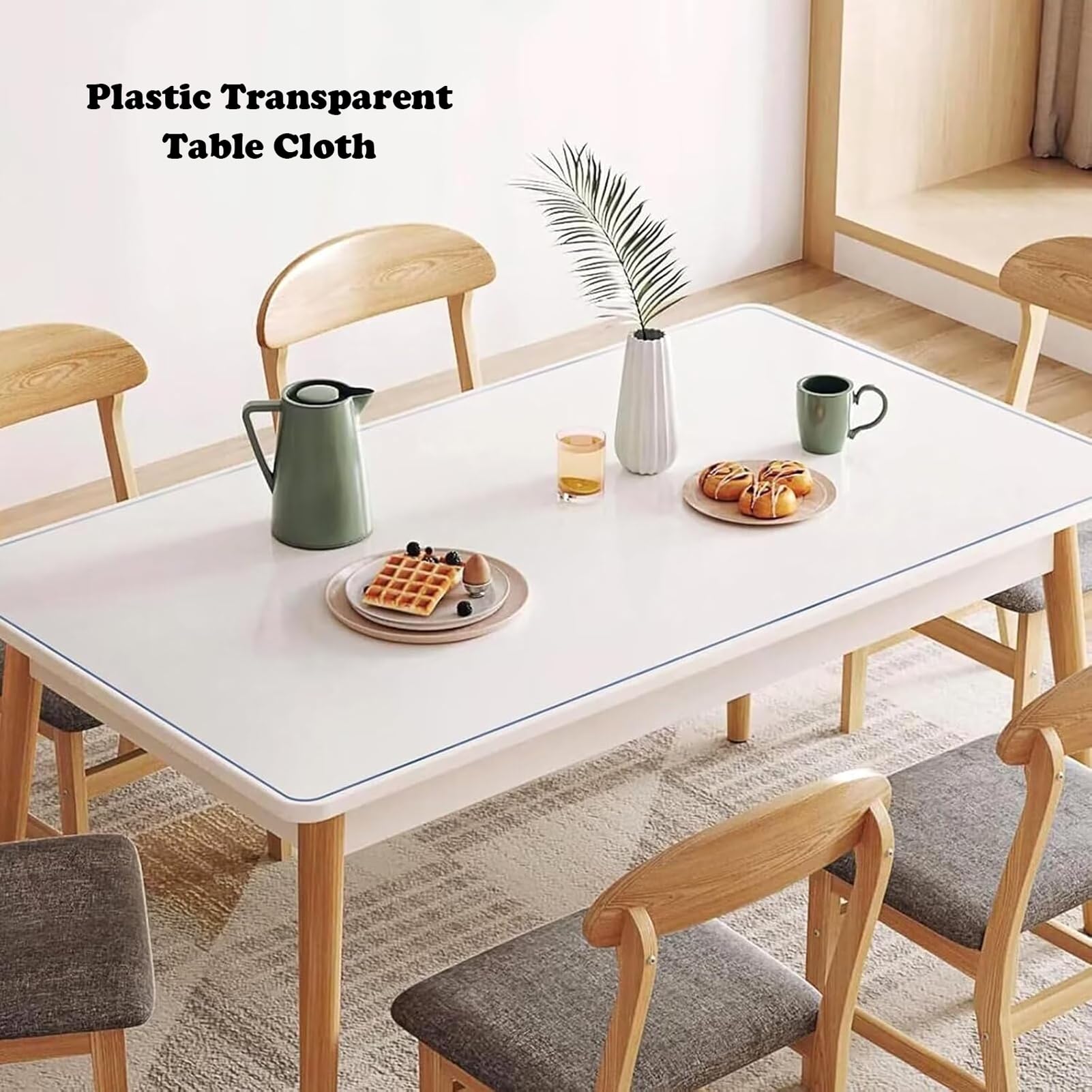 Tovagliola lavabile in plastica trasparente tovaglia rettangolare impermeabile spessa copertina trasparente mobili pellicola protettiva per la sala da pranzo in cucina.