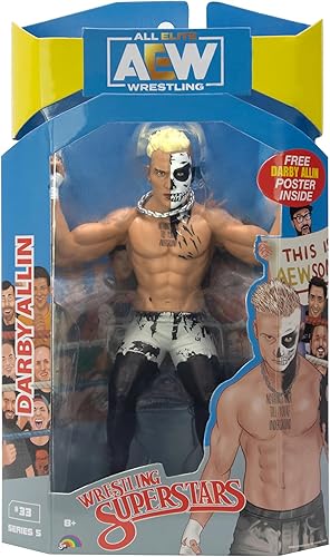 Darby Allin estilo LJN - Figura de acción de lucha libre de juguetes AEW Serie 5 inigualable