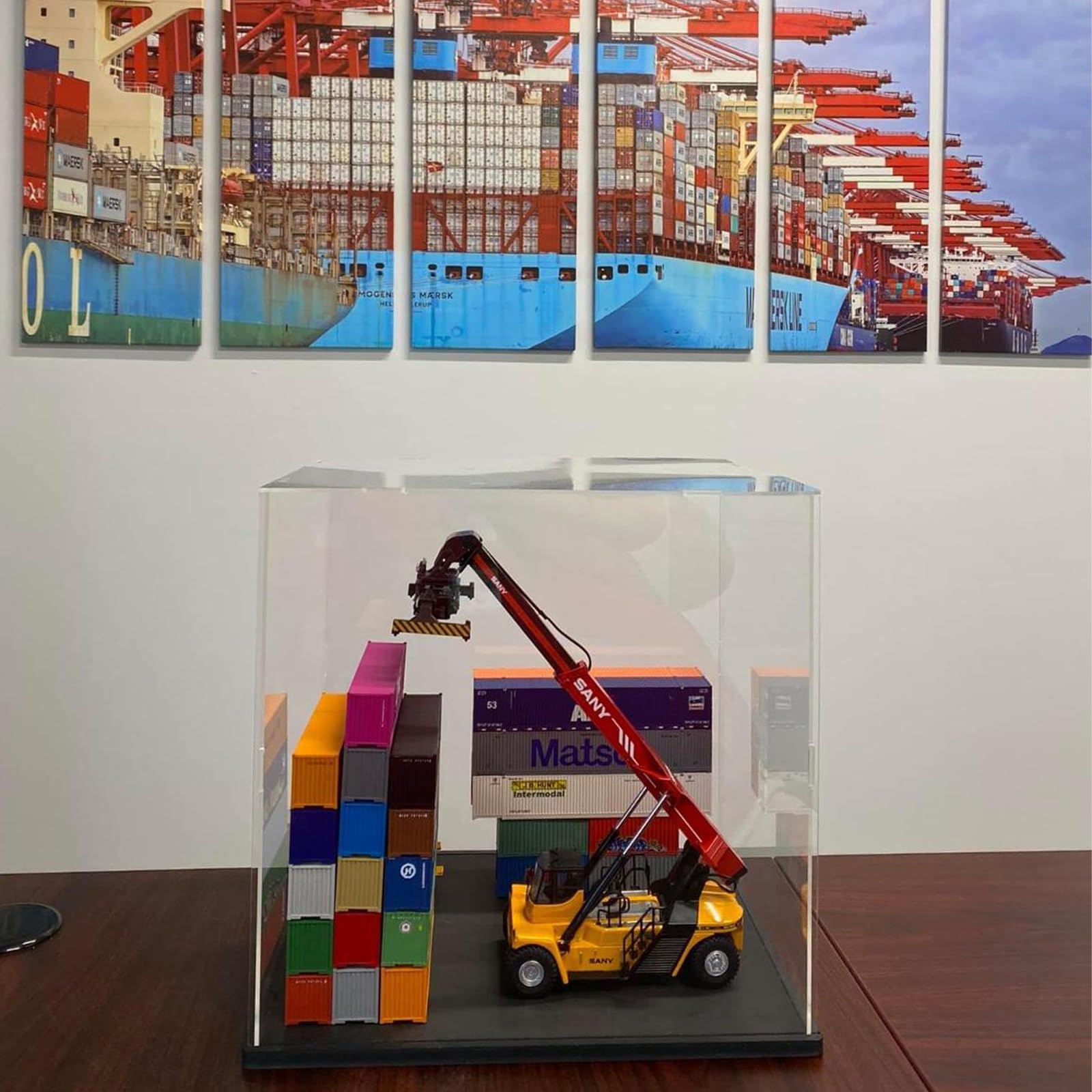 Vitrine Acrylique 3mm pour Collection Lego Ballon Foot 43019 Bonsaï 10281 | Boîte Transparente Plexiglas pour 75403 Grogu 75446 10375 Dragons Krokmou 43307 75433 Figurine LED, Noir Intérieur 25x25x25cm