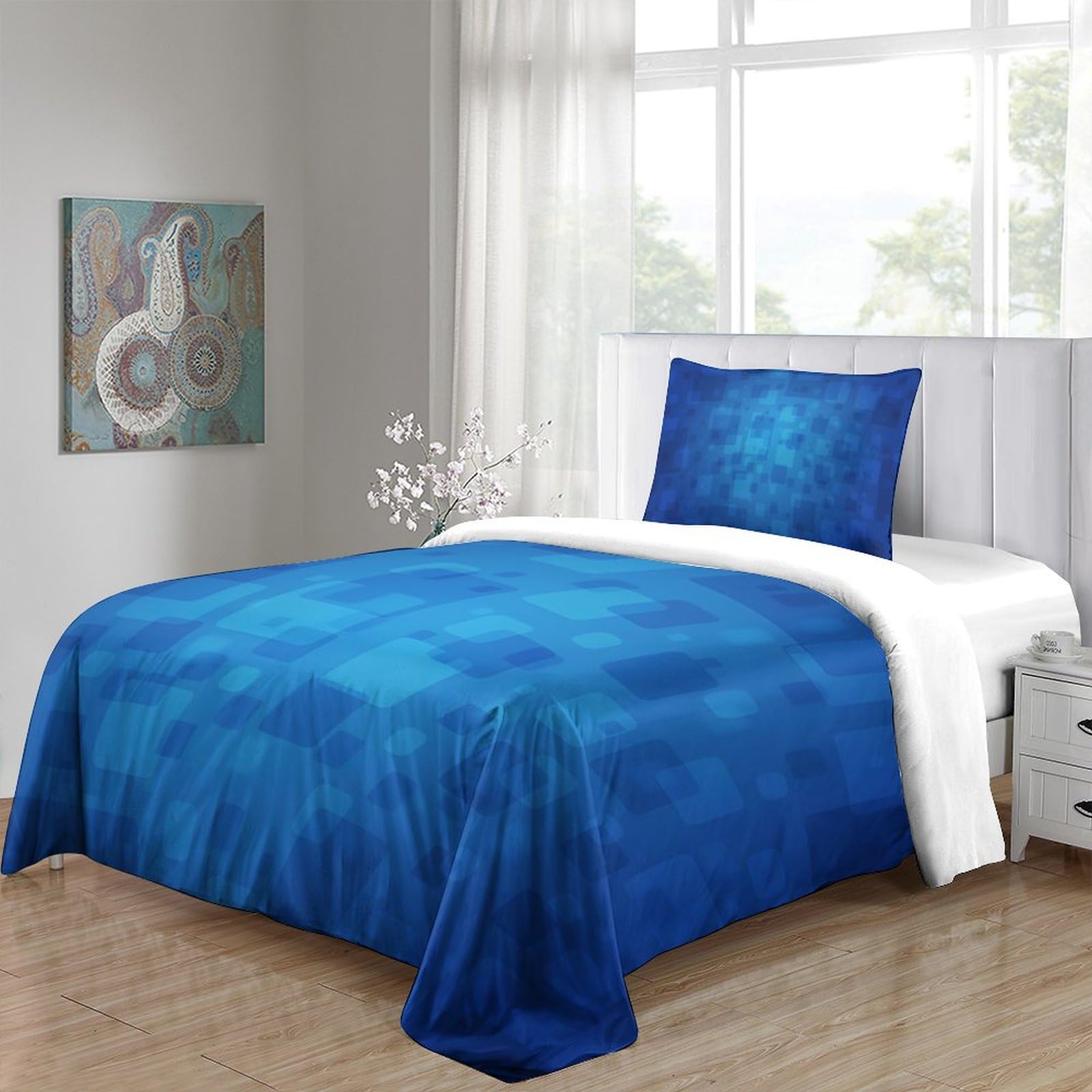 Sophia & William Set Biancheria King Size 6 Pezzi - Jacquard Giada Con