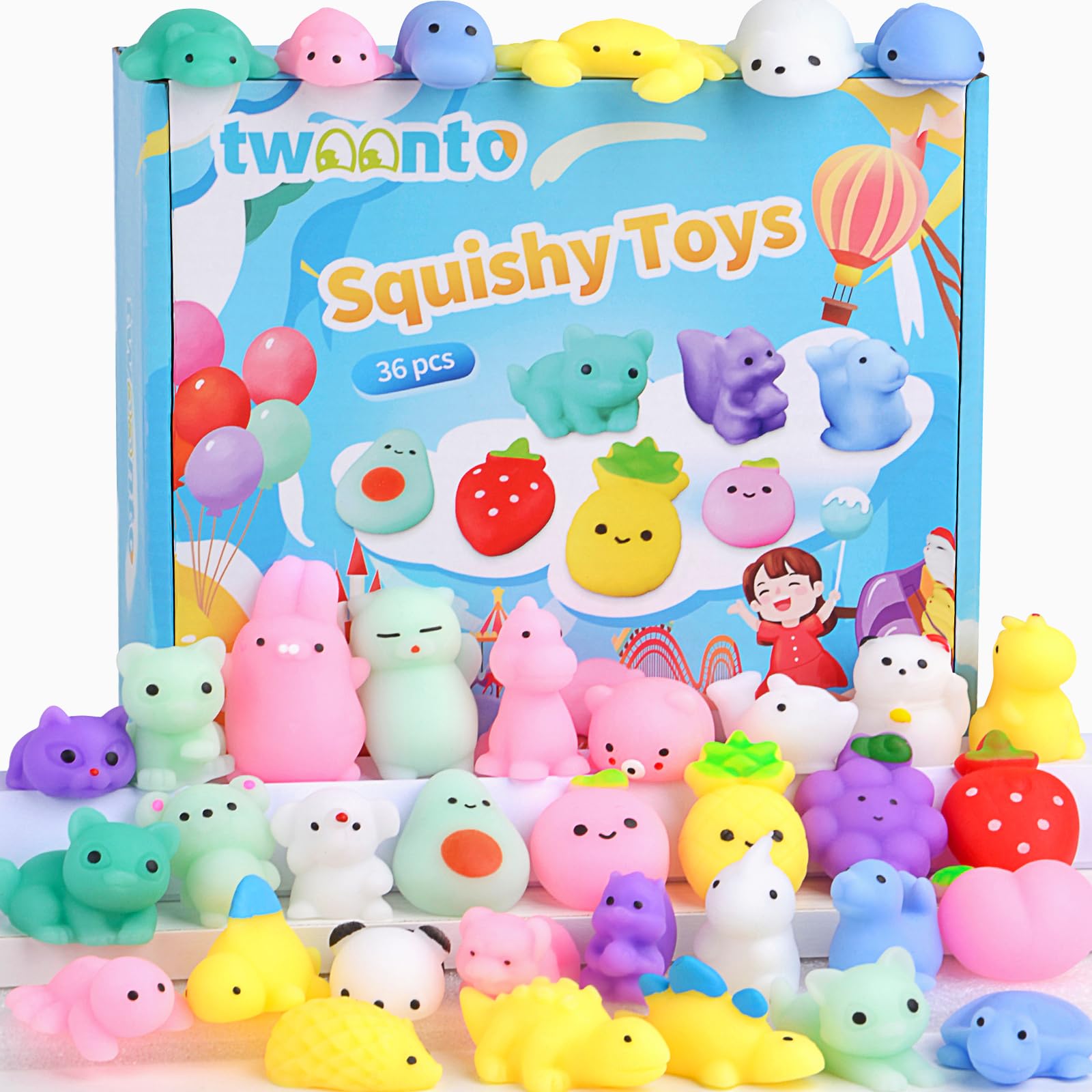 Sponsored Ad – Mini Squishy Pack, Soft Mochi Squishy Toys 36 Pack Moji Fidget Toys, Mini Kawaii Animal Squishies Party Bags Filler Mini Stress Relief Toys for Kids Adults Christmas Birthday Gift