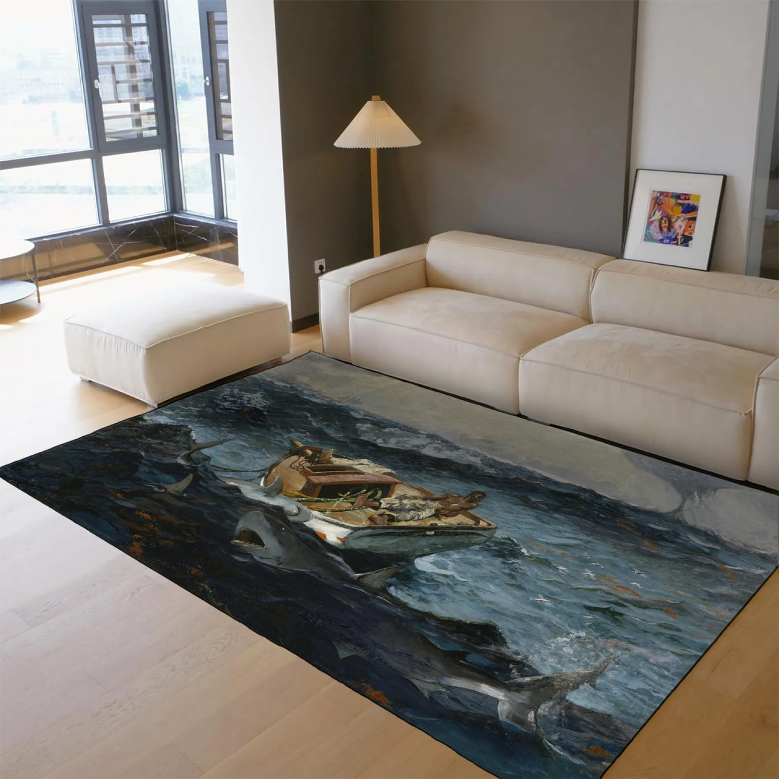 Tapis de requin lavable mince pour éviter les blocages de porte de salon