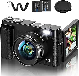 Jumobuis デジタルカメラ デジカメ 4K コンパクト オートフォーカス