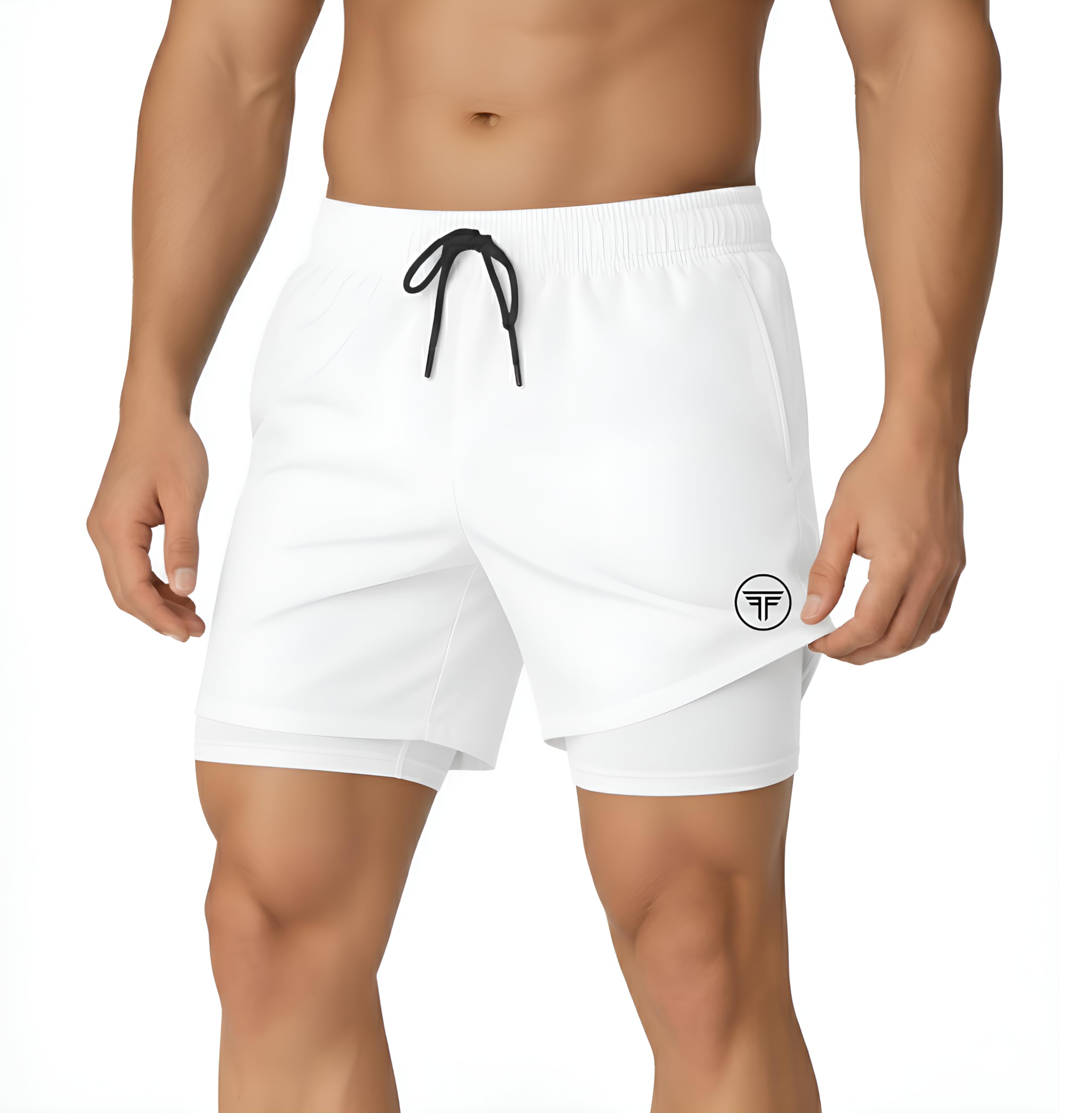 fanex fitness Men's 2 in 1 Active Dual Shorts with Inner Tights Layer & Compression Liner, Double Layer Athletic Short for Running, Gym & Sports-picture-28