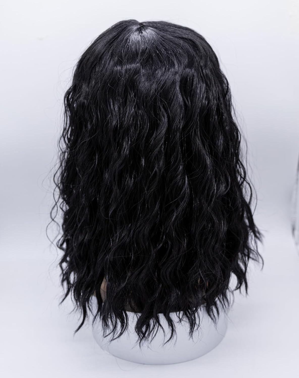 Long Black Mullet Wig 70s 80s Rocker Fluffy Curly Wavy Wig Cosplay Costume Accessories Halloween Women Men - Image 4