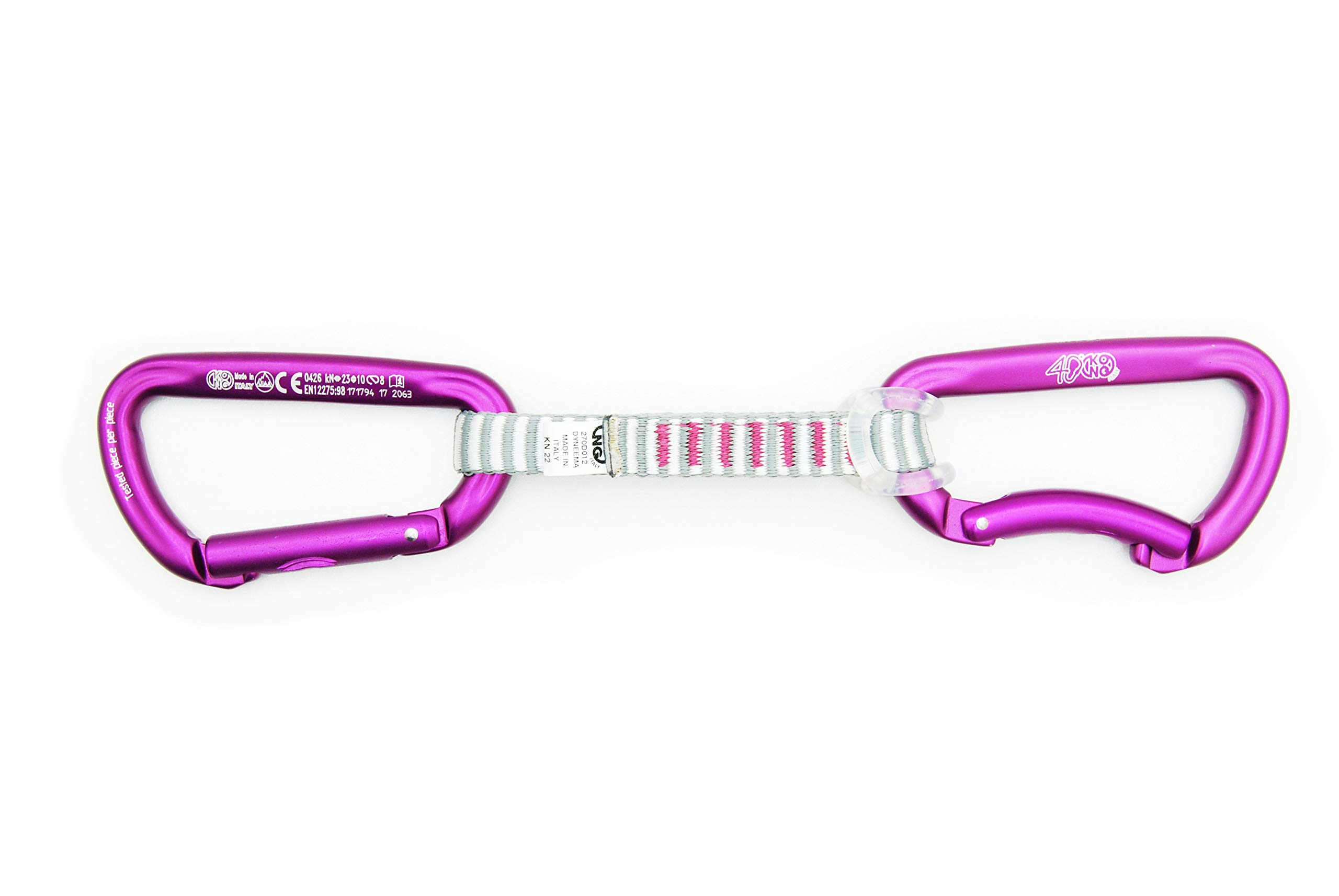 Kong Trapper Anniversary, Set 5 Rinvii da Arrampicata in Alluminio, Moschettoni Keylock, Multicolore, 115g, per Falesia e Palestra, Made in Italy, EN 12275