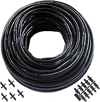 Habitech 1/4" Dripline Tubing 100 Ft Roll with 6" Spacing & Fittings - Durable Drip Irrigation Kit for Gardens