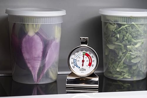 Vista 19 de Termómetro resistente para congelador y refrigerador RFT1 Proaccurate de CDN, ProAccurate refrigerador/termómetro de congelador, 2, Plateado