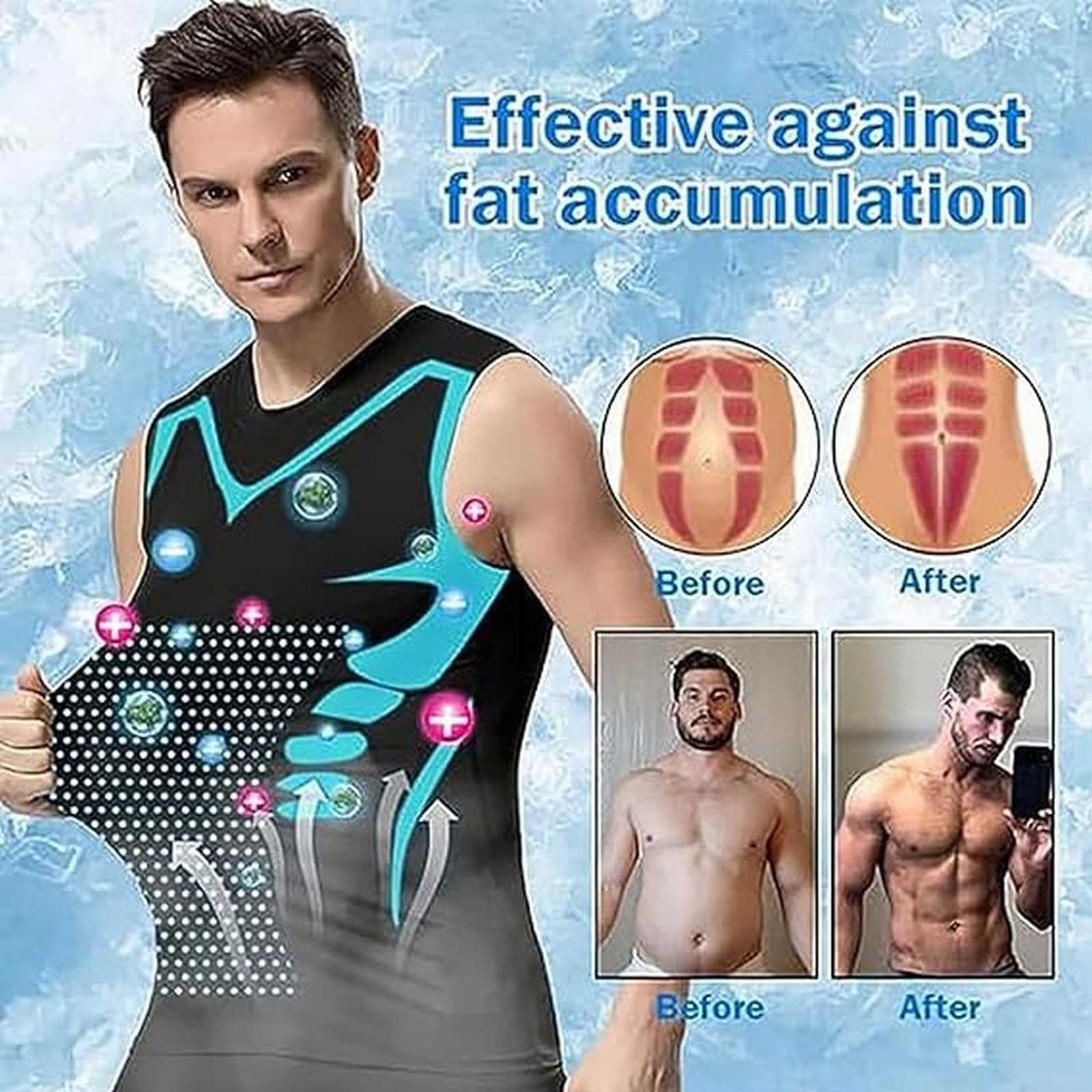 Canotta Compressione Uomo-Canottiera Contenitiva Uomo Palestra Snellente Modellante Dimagrante Shapewear Intimo Senza Maniche Tank Bodybuilding Sportivo Fascia Pancia Traspirante S-6XL