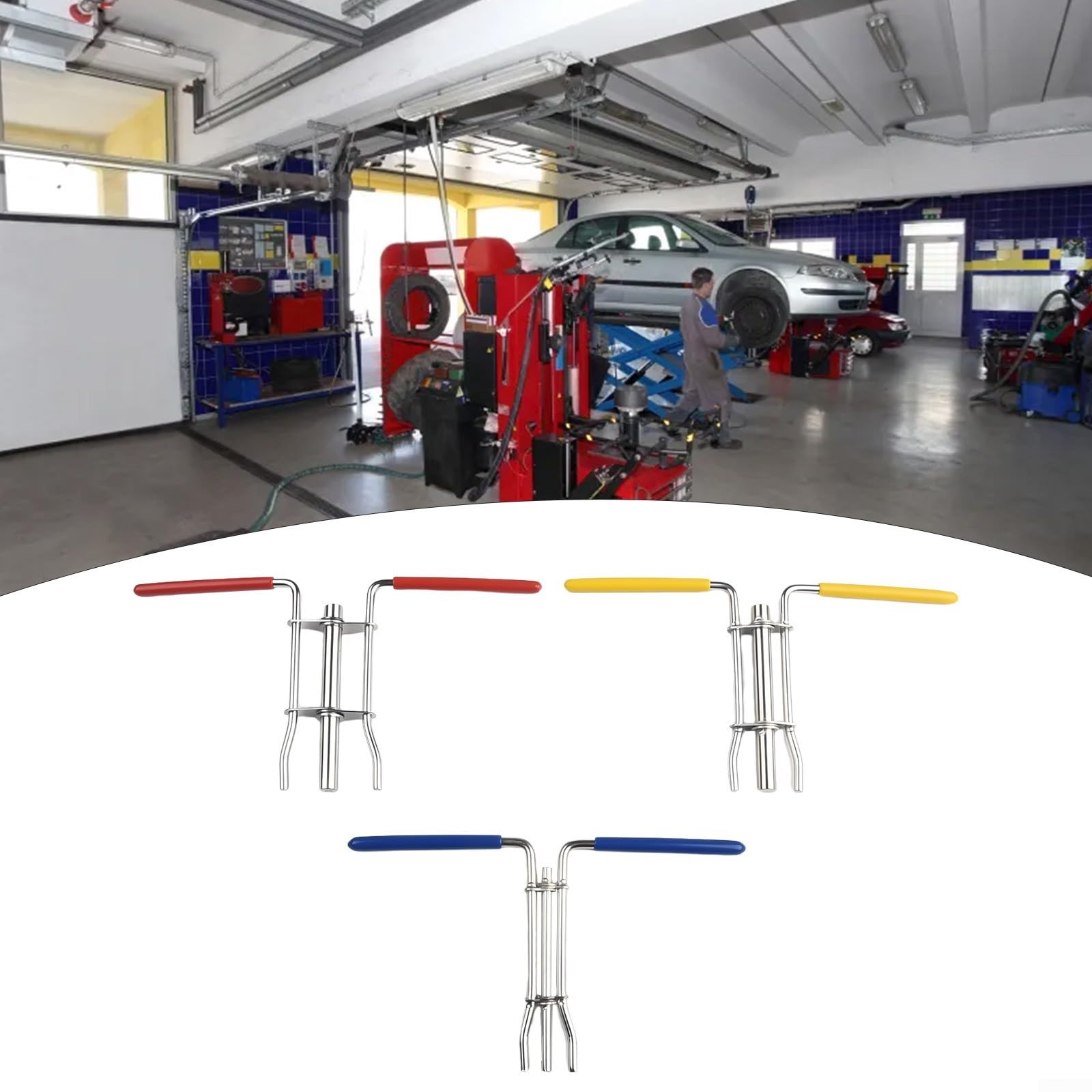 Kit di strumenti per l'installazione di guarnizioni per cilindro idraulico, set di 3 driver a U in acciaio inossidabile con maniglie in gomma per skid caricatore marino automobilistico