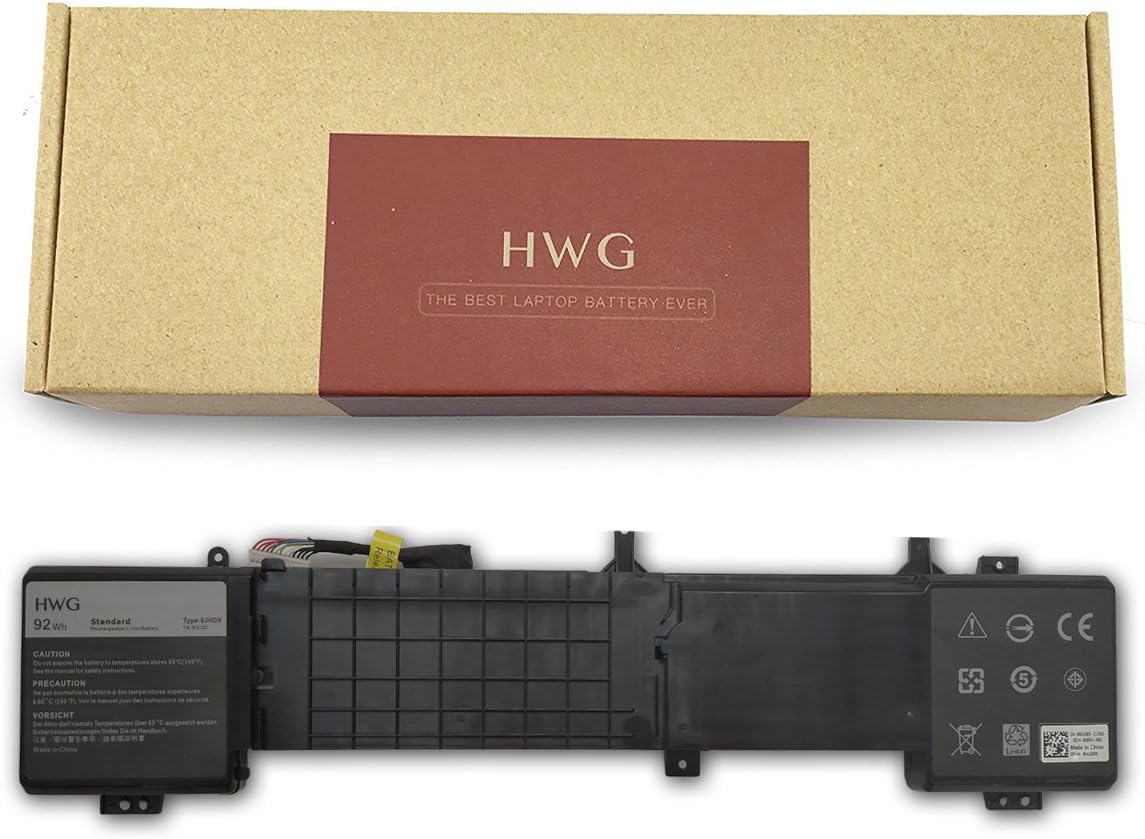 HWG 6JHDV Battery Compatible Alienware 17 R2 5046J P43F Series, Fits P/N 6JHDV (14.8V 92WH)…