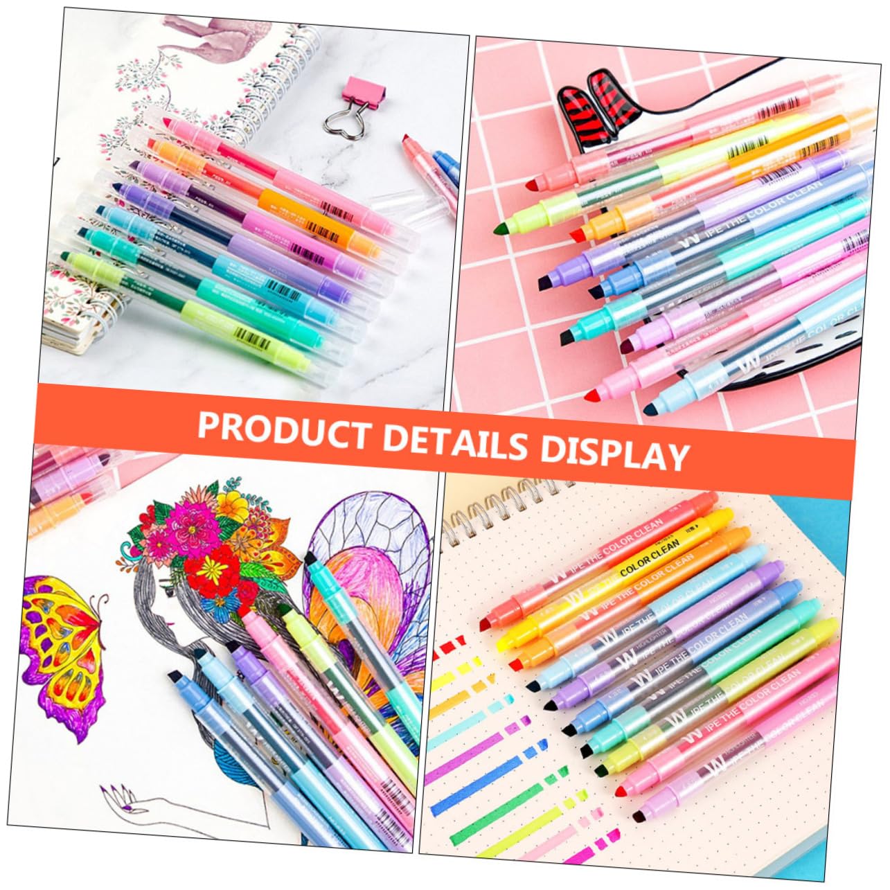 DOITOOL 3 Sätze Löschbarer Textmarker Löschbare Stifte Textmarker Stifte Büromaterial Bürozubehör Pastellfarbener Flüssiger Löschbare -marker Plastik 10 Stück * 3