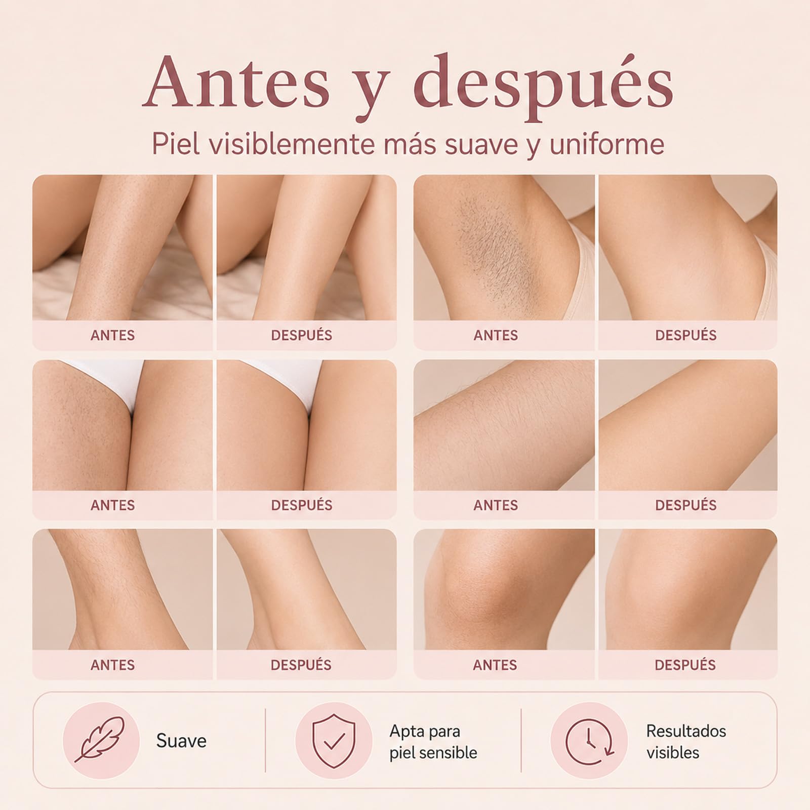 Sanuvia Depiladora Íntima – Herramienta de Cuidado para Zonas Sensibles, Depilación Suave sin Irritaciones, Diseño Impermeable (Rosa)