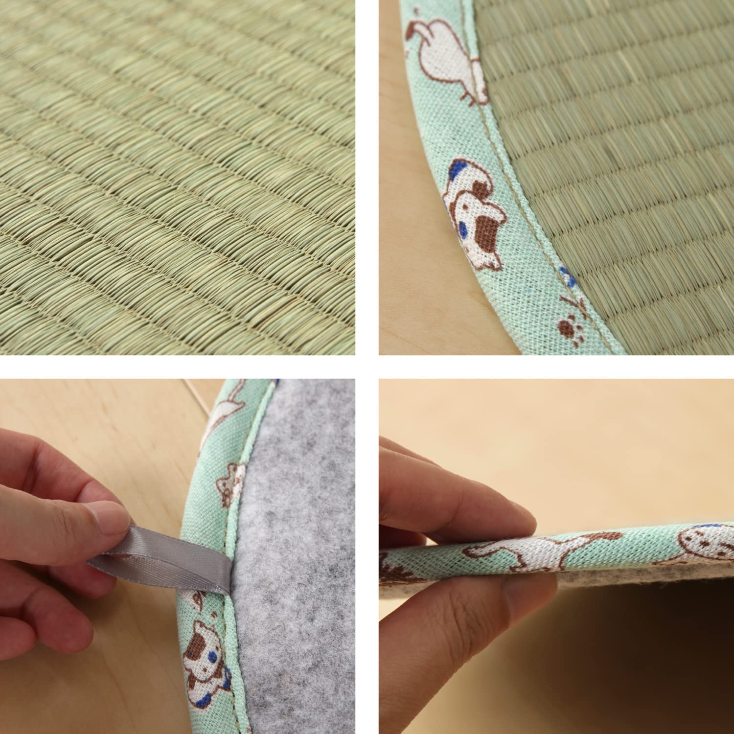 Amazon.co.jp: 萩原 い草 クッション 直径約47×1.2cm 「ねこちゃん畳2