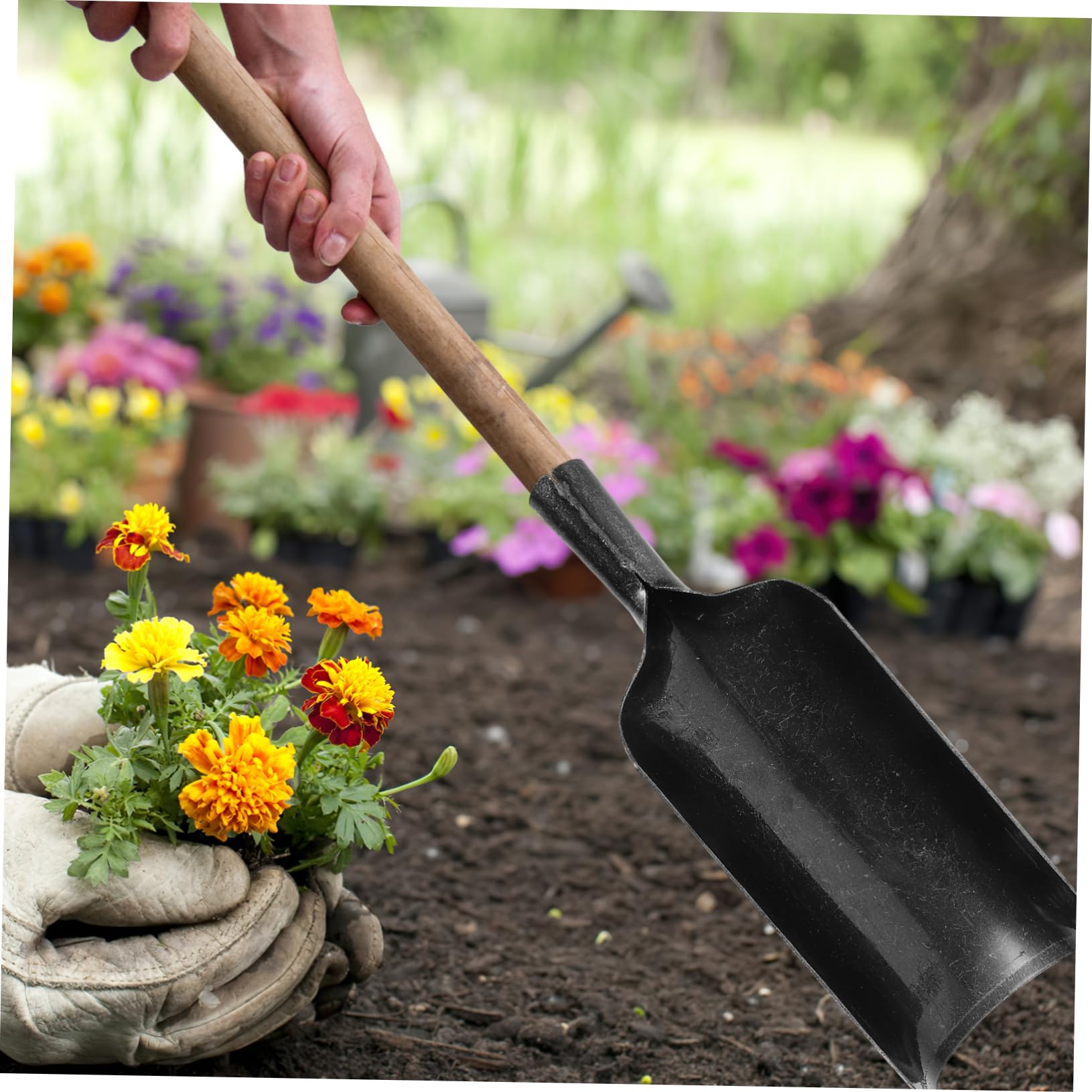 YARNOW Outil Rotatif Pelle de Camping Bordure de Jardin cisailles de Jardinier Organisateur Outils Jardinage kit Jardinage Outil de Jardin Pelle Outils de Jardinage Acier manganèse