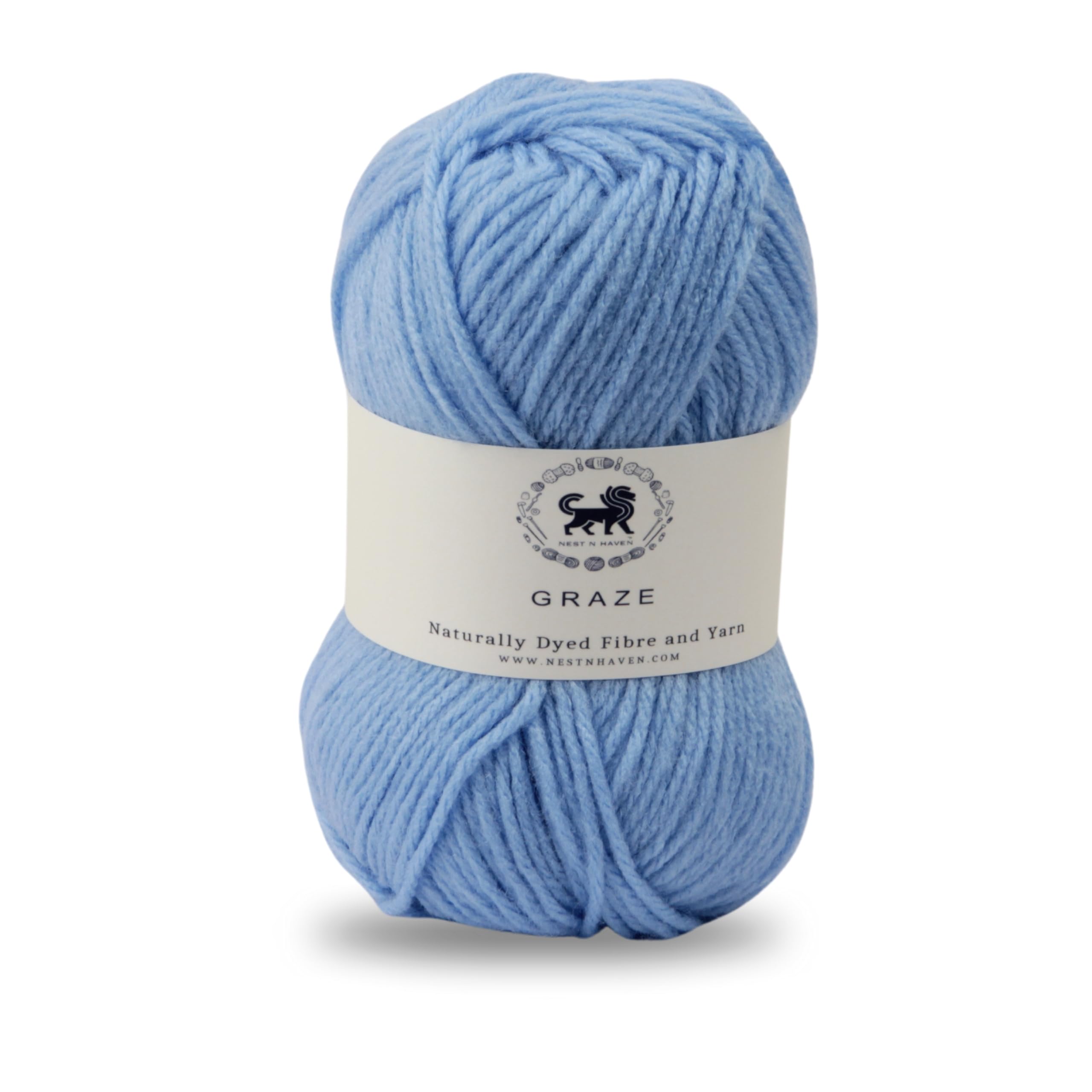 Acrowools Graze Hand Knitting and Crochet Yarn. Pack of 1 Ball - 100gms. Shade no - NNHG010 (Ultramarine Blue)