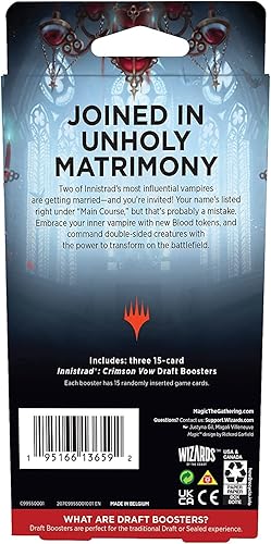 Miniatura 4 de Magic The Gathering Innistrad Crimson Vow 3-Booster Draft Pack  45 cartas mágicas