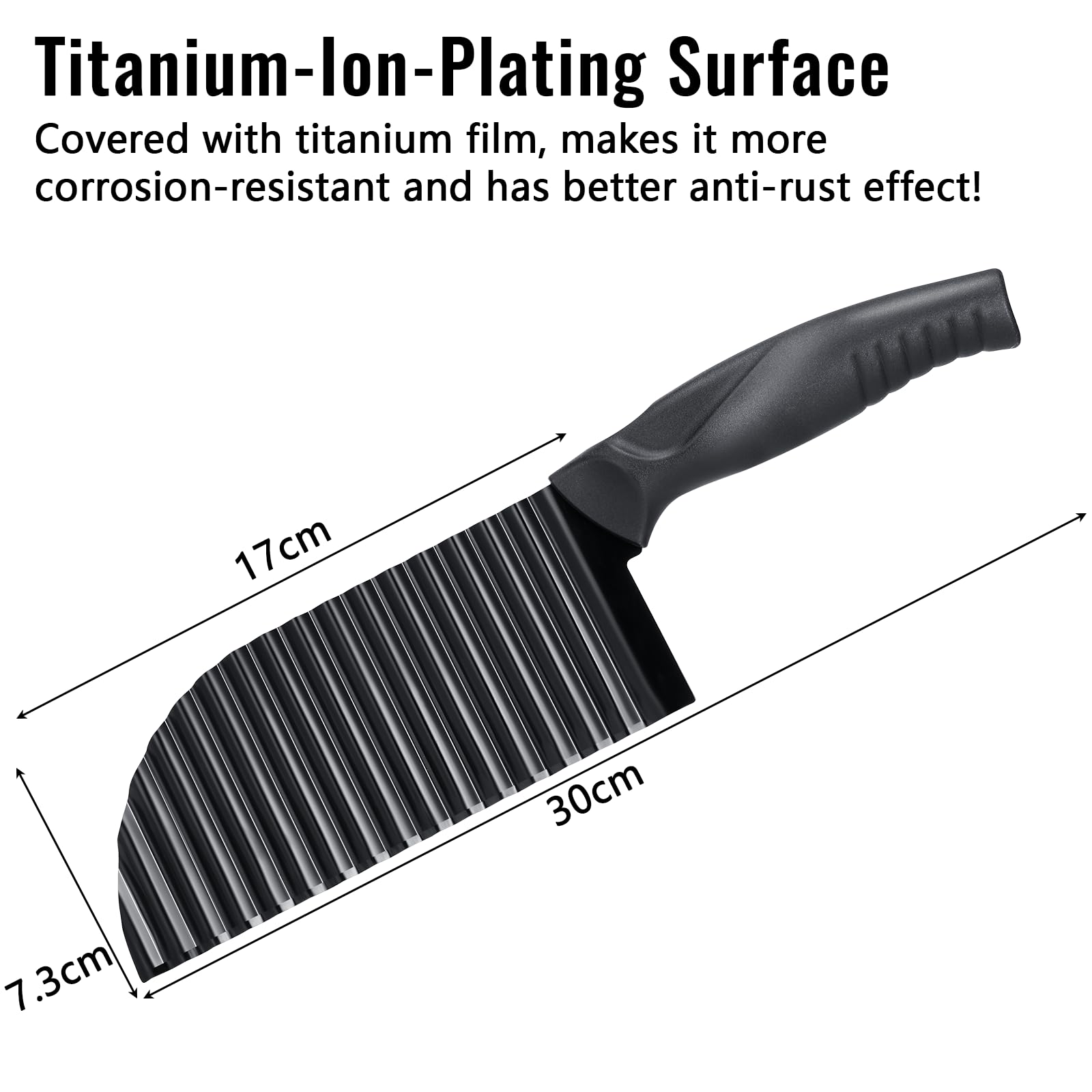 Coltello Ondulato Per Verdure Olakin - Acciaio Inox, Tagliapatate Professionale - Foto 2