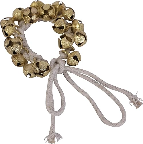 Miniatura 3 de Wonderlist Handicrafts Indian Classic Kathak Ghungroo par 16 No. Big Bells atados con cordón de algodón para tobillera Instrumento musical de India