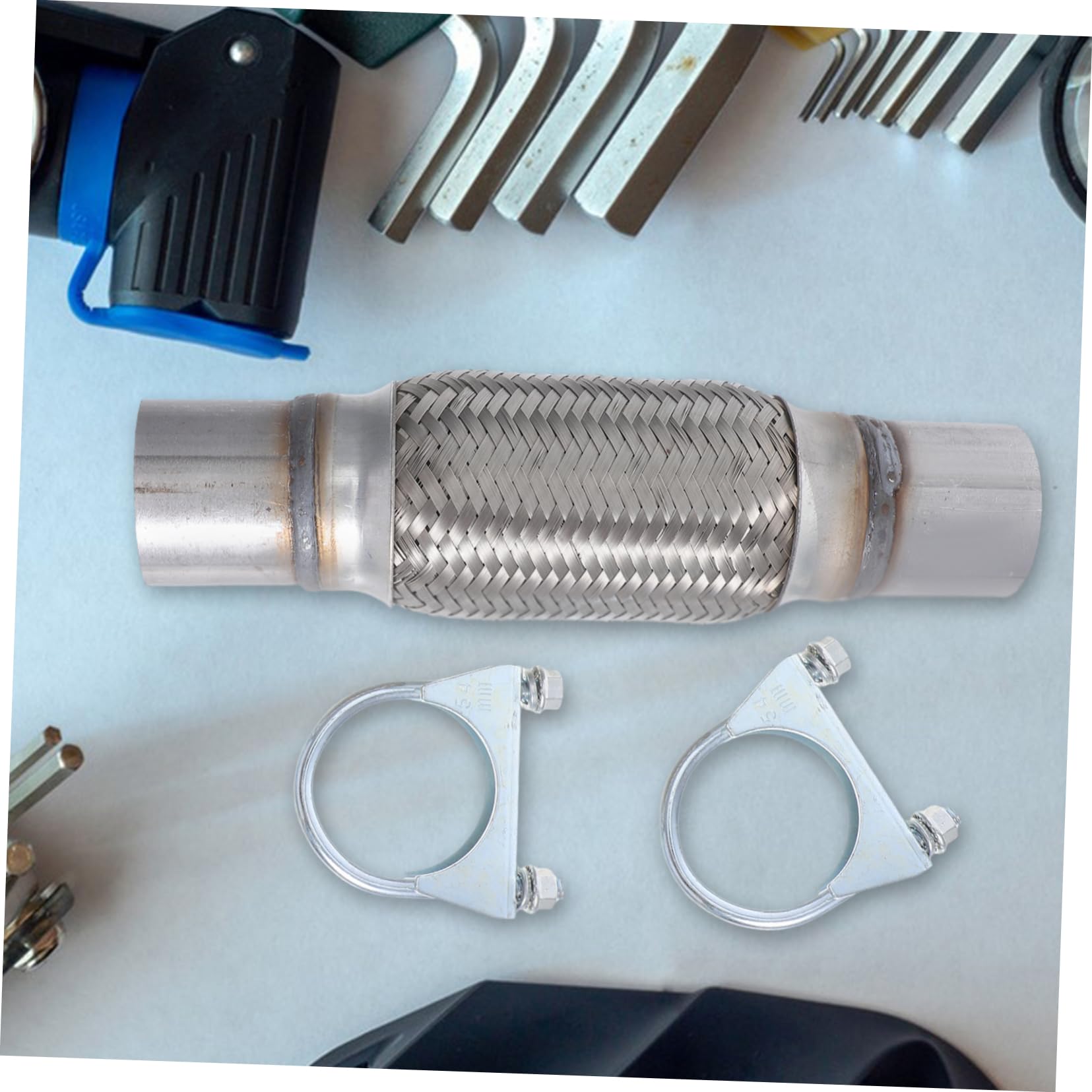 Kfz Flexrohr 1 Satz Edelstahl 201 Silber für Auto Reparatur