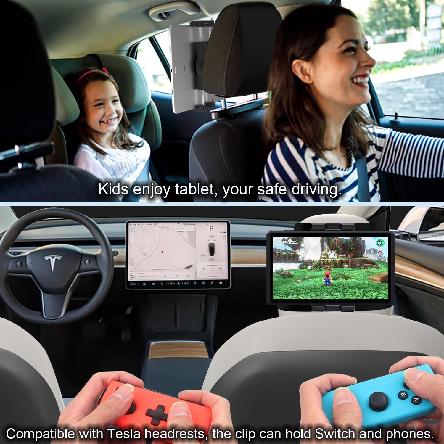 Auto Kopfstütze Tablet Halterung, KFZ Rücksitz iPad Halter für Kinder