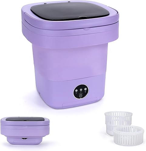 Mini máquina de lavandería, lavadora portátil de 16 litros con cesta giratoria, lavadora portátil adecuada para ropa de bebé, ropa interior,