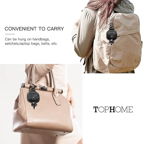 Miniatura 5 de TOPHOME Funda de cuero para AirPods Pro, funda de cuero genuino de alta calidad para AirPods Pro con mosquetón de cobre fino, accesorios para