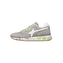 w6yz Sneakers in Tessuto Tecnico e Suede, Grigio-Bianco 43