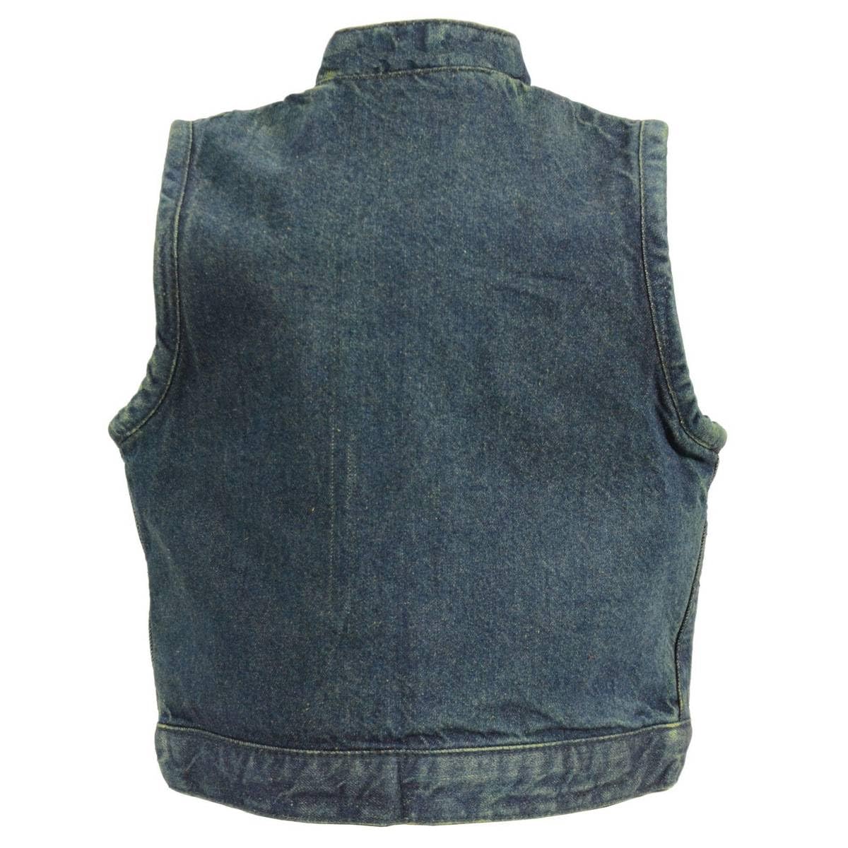 Milwaukee Leather Classic Style Denim Vest - (Just Like Dads) for Kids - Medium