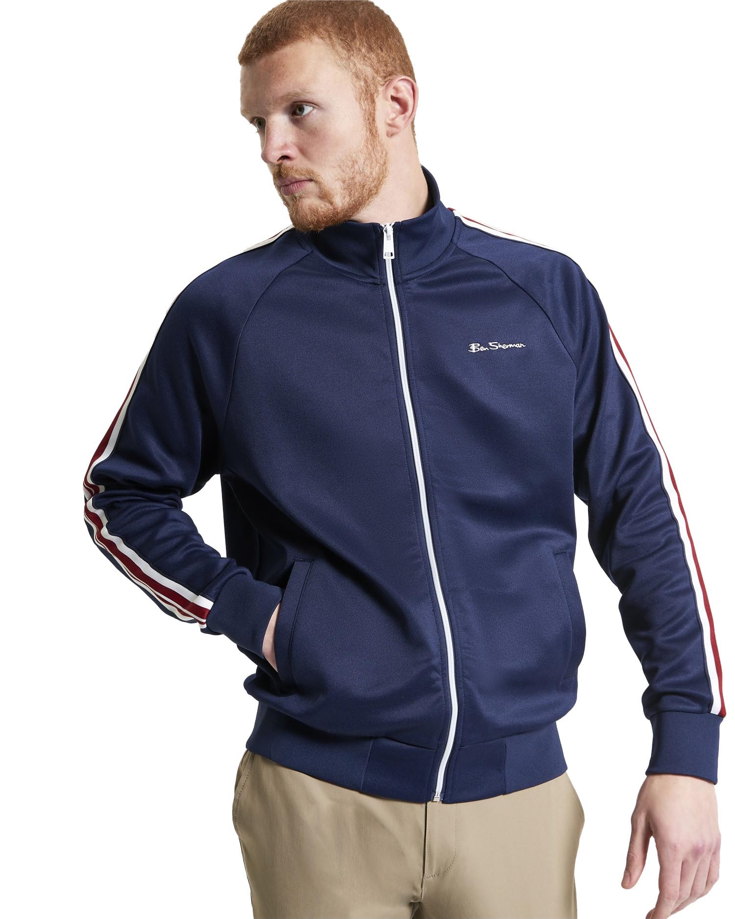 Ben Sherman Mens House Tape Track Top Sweatshirt (Dark Blue) XXL