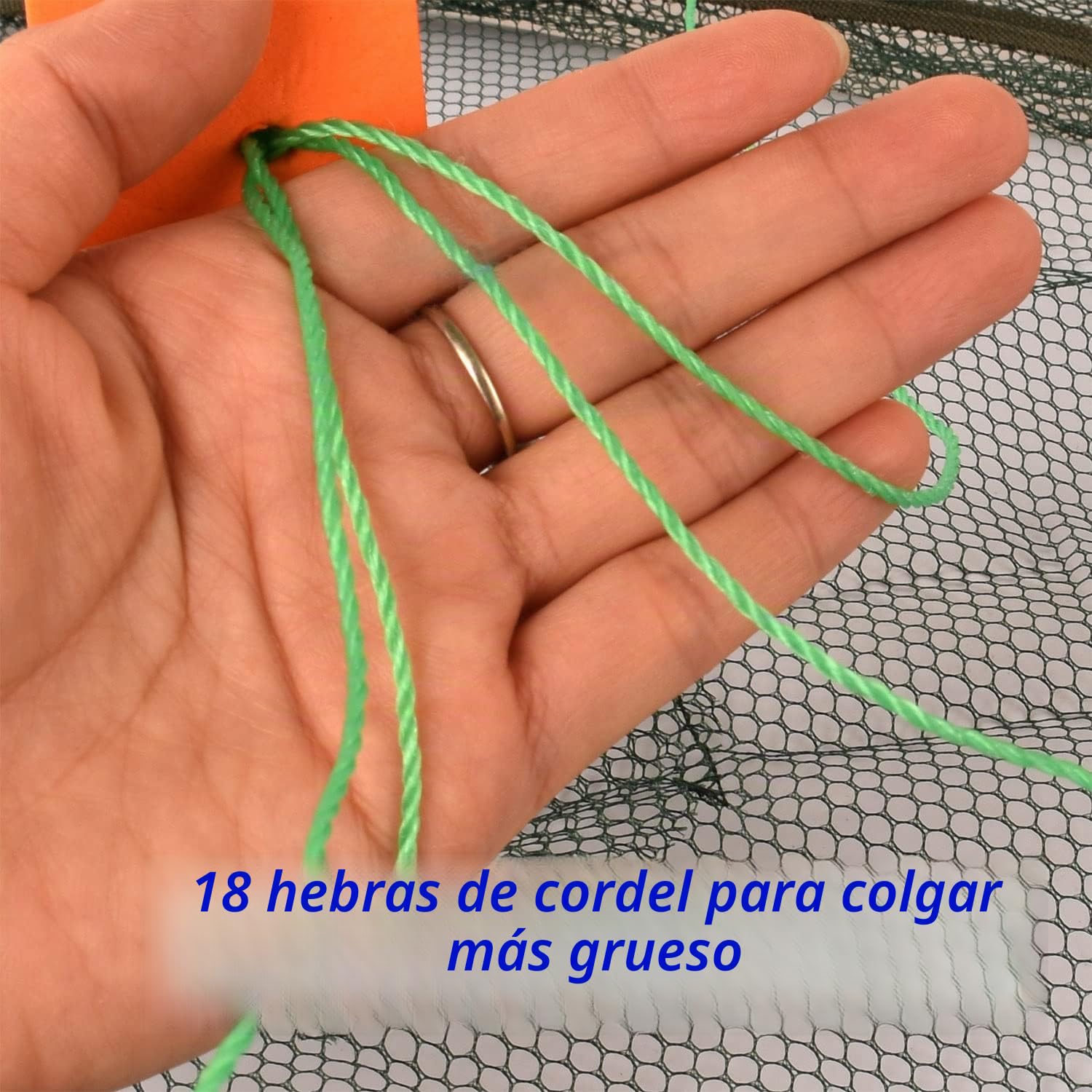 Red de pesca plegable a mano, red de camarones, red de cangrejo, red de pesca, cangrejo, jaula de fundición a mano