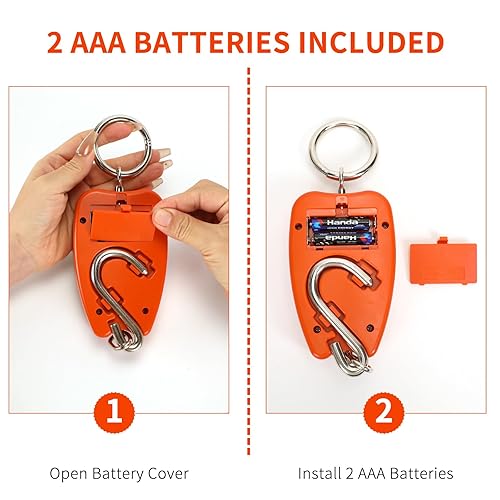 Miniatura 8 de Báscula digital de grúa de 661.4 lbs660 libras, 440.9 lbs440 libras con mini báscula colgante LED de mano para garaje, granja, caza, pesca, etc.