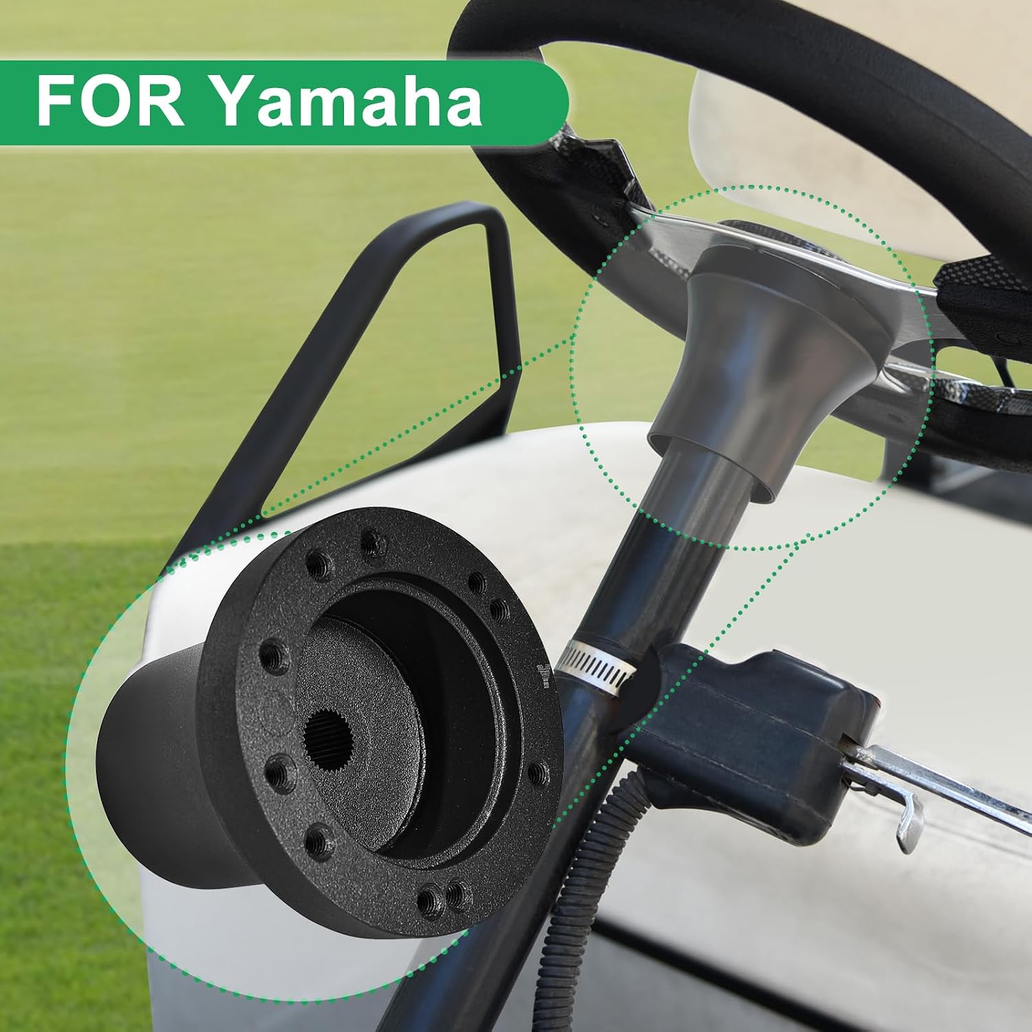 Golf Cart Steering Wheel Adapter, Steering Wheel Adapter Hub Only For Yamaha Golf Cart