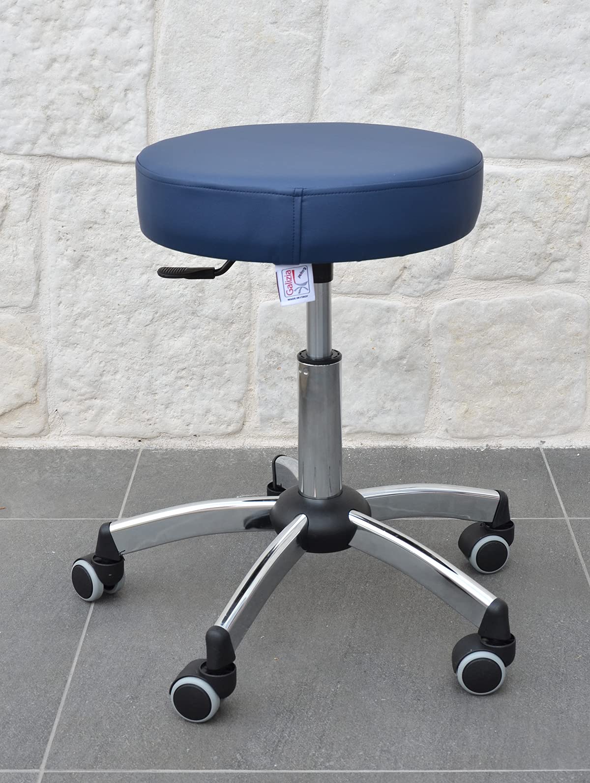 Sgabello Da Lavoro Girevole Con Schienale - Per Estetiste, Ambulatori, Ufficio | Eco Pelle - Foto 9