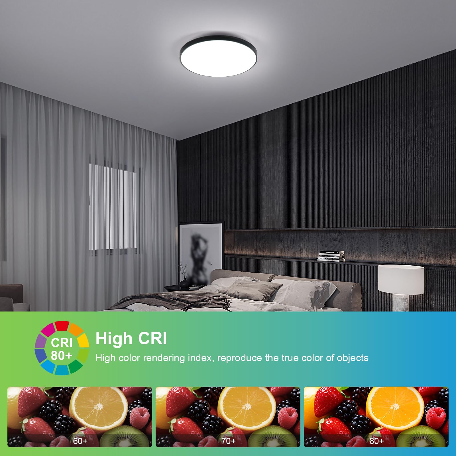 2 Piezas Plafon LED Techo 24W, Lampara de Techo Blanco Frío 6500K