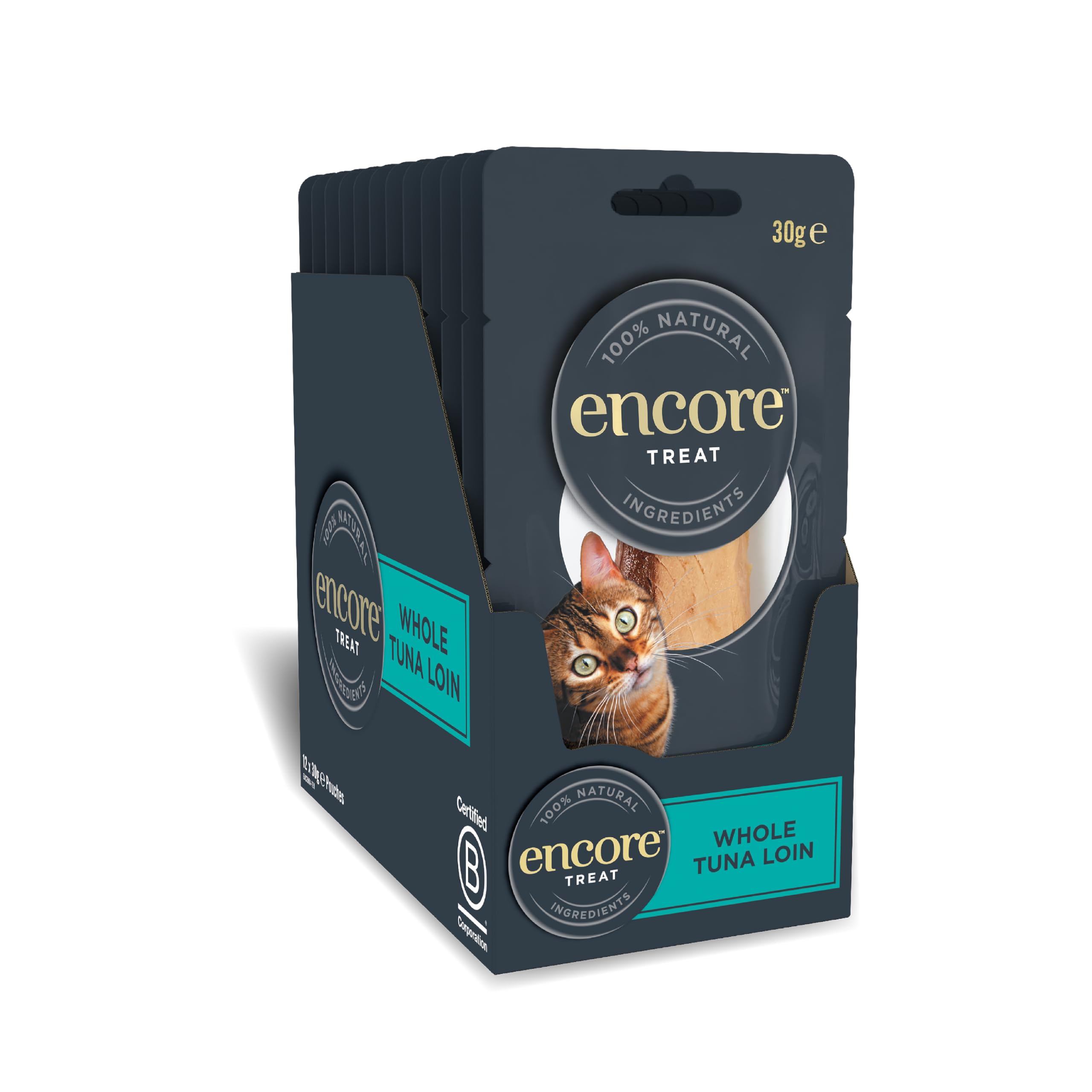 Encore Natural Wet Cat Food Pouch, Tuna in Loin - 12 x 30g