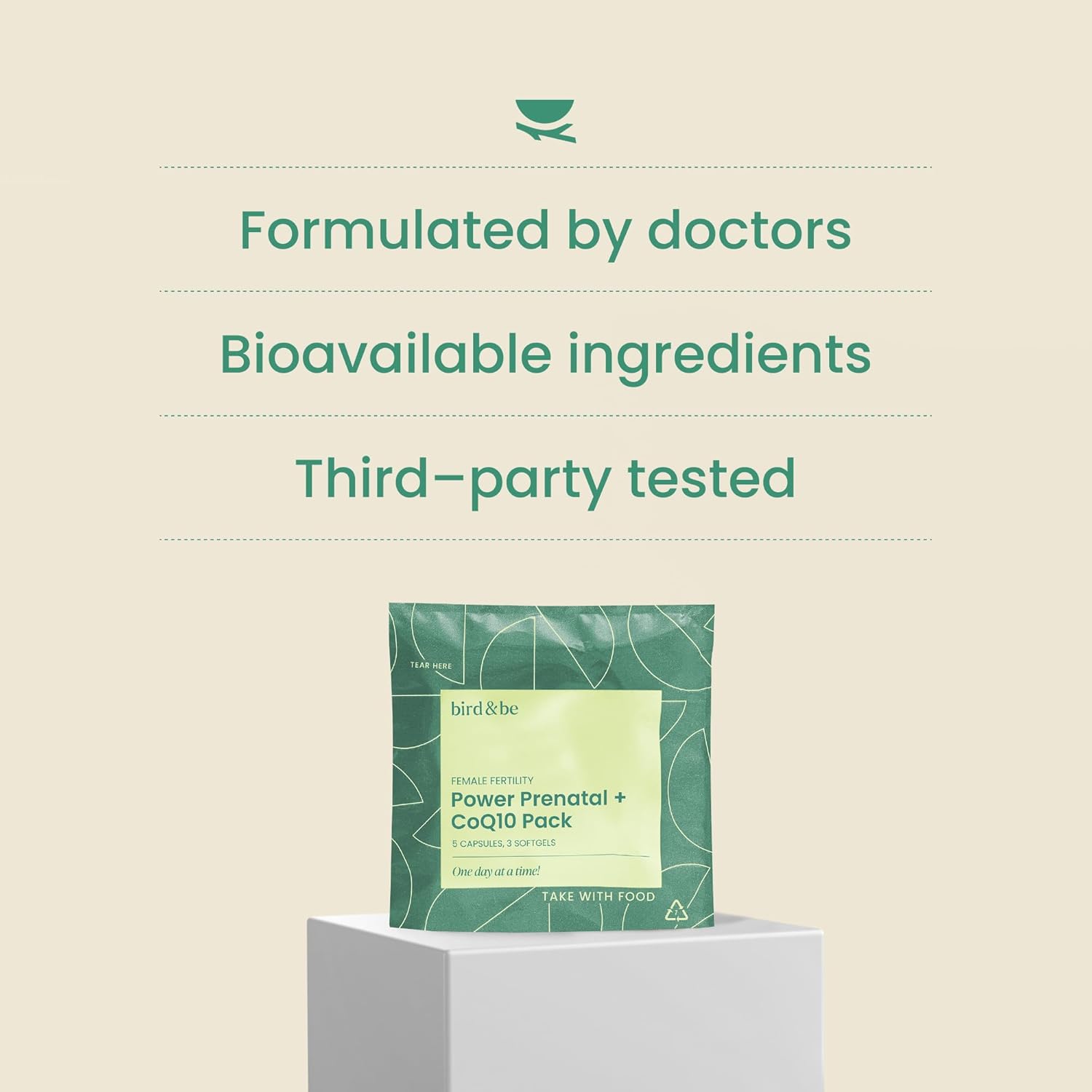 Female Fertility Power Prenatal + CoQ10 Pack (200 + 400 mg) - Fertility Support with Algae Oil DHA (Omega-3), CoQ10 and N-Acetyl Cysteine - 30-Day Supply - Image 6