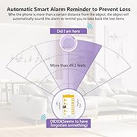 Vista 5 de Mini rastreador GPS, localizador de artículos clave, aplicación sin tarifa mensual para iOS/Android 2023 más reciente, rastreador de artículos
