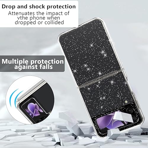 Miniatura 5 de KJSK Funda transparente para Samsung (no amarillenta) - Elegante funda protectora brillante para mujer, a prueba de golpes, resistente a las caídas,